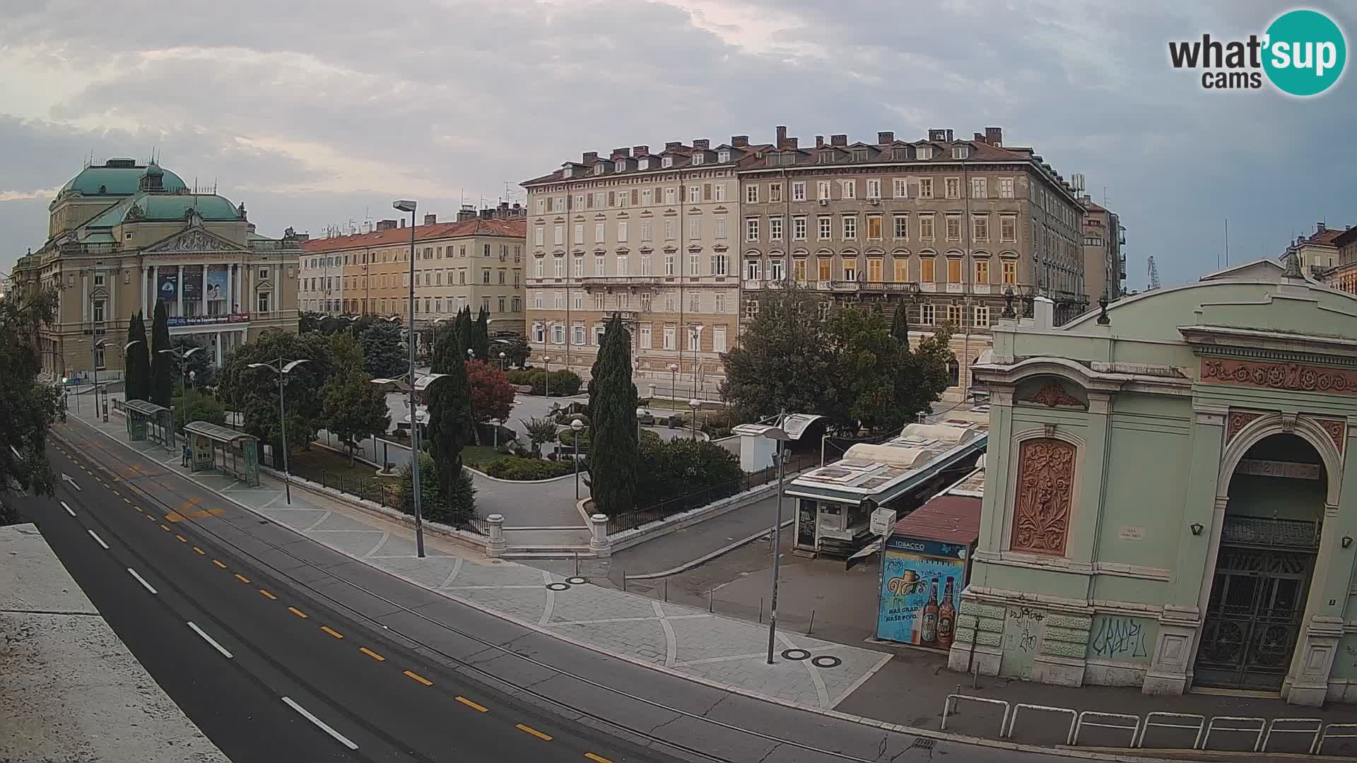 Webcam Rijeka – Park and  Croatian National Theatre Ivan pl. Zajc