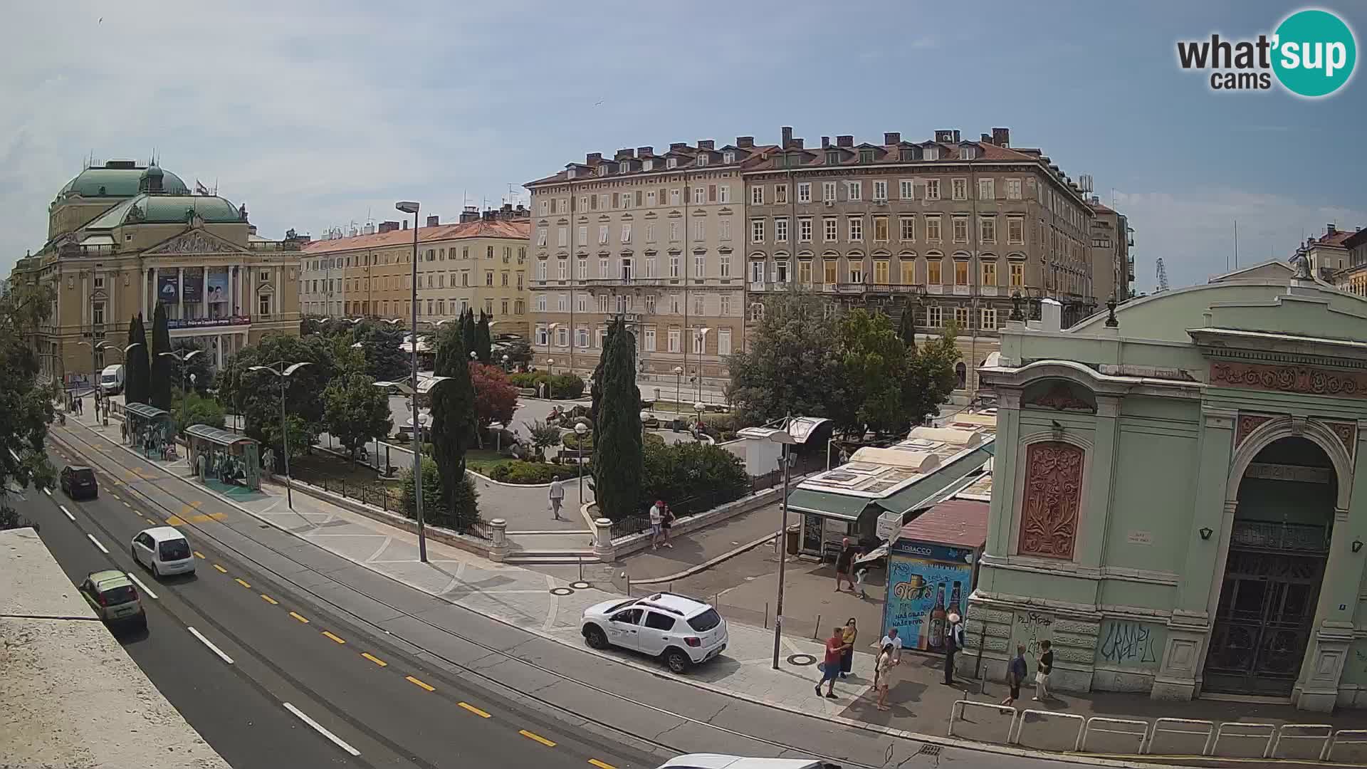 Webcam Rijeka – Park and  Croatian National Theatre Ivan pl. Zajc