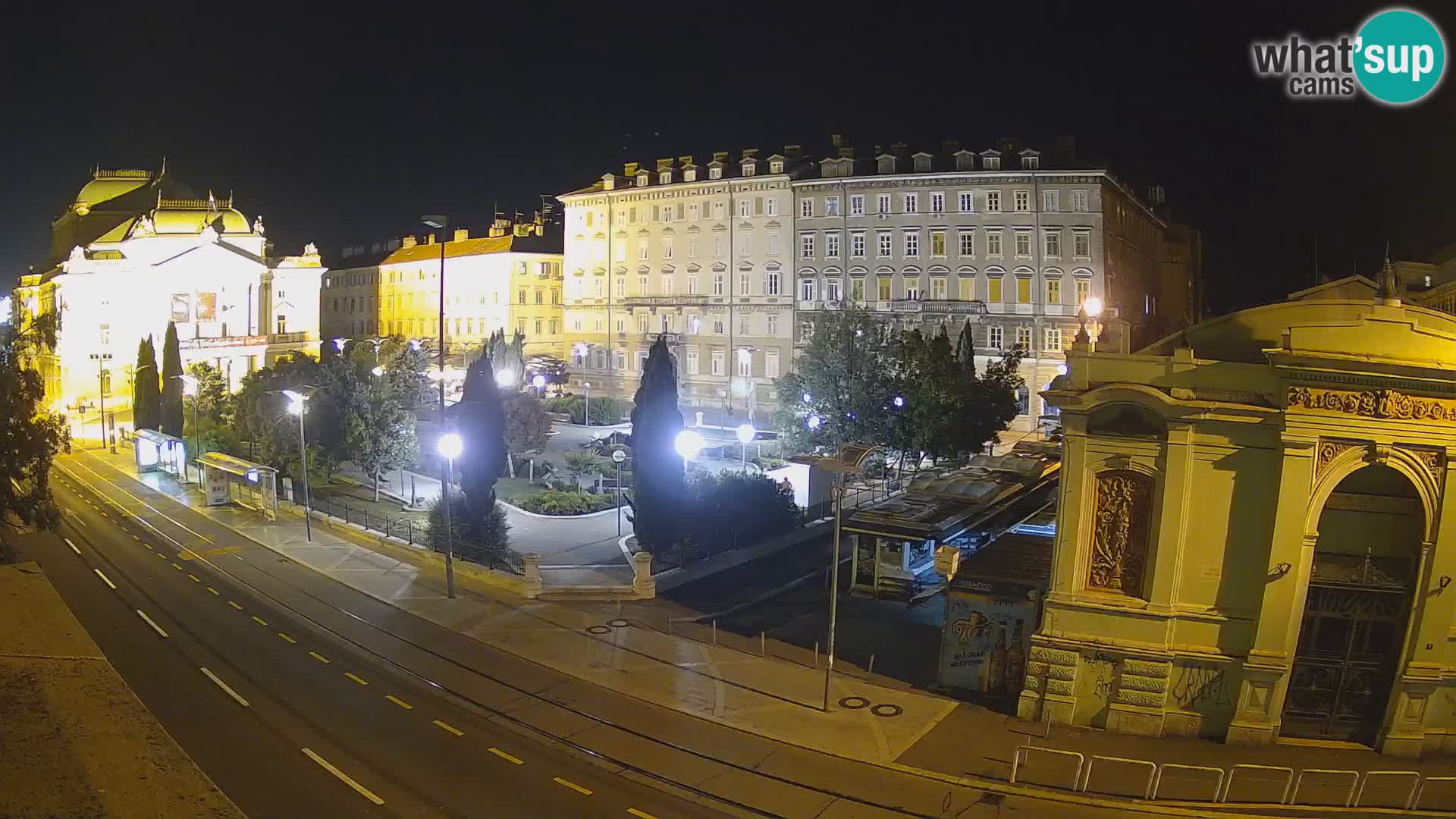 Webcam Rijeka – Park and  Croatian National Theatre Ivan pl. Zajc