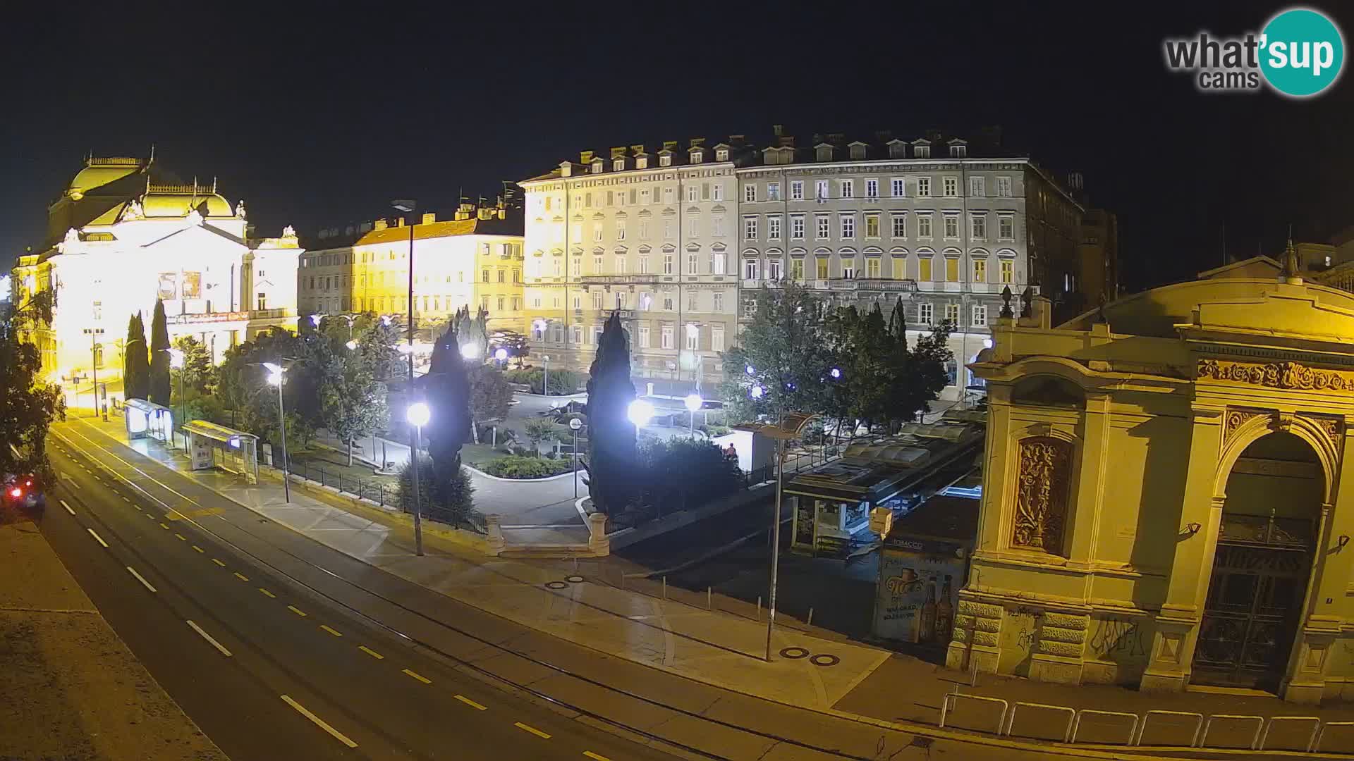 Webcam Rijeka – Park and  Croatian National Theatre Ivan pl. Zajc