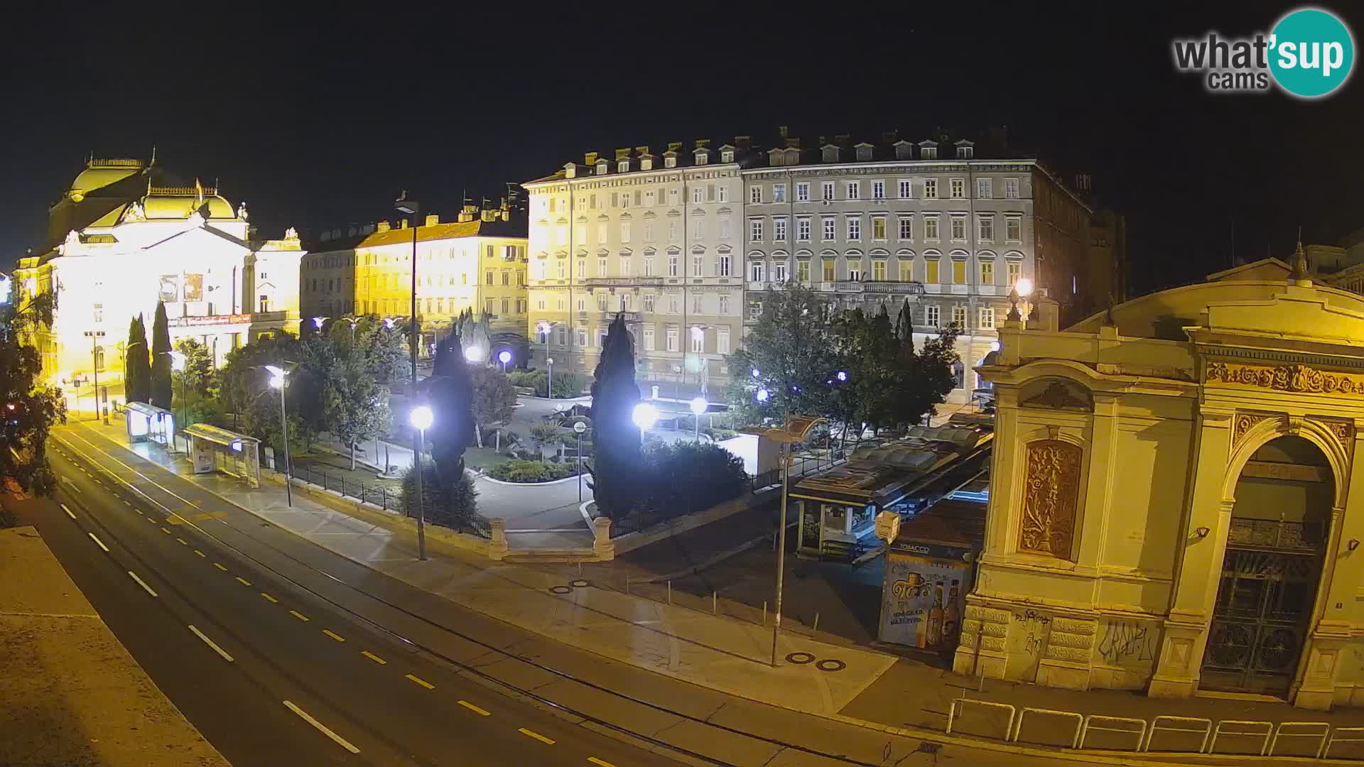 Webcam Rijeka – Park and  Croatian National Theatre Ivan pl. Zajc