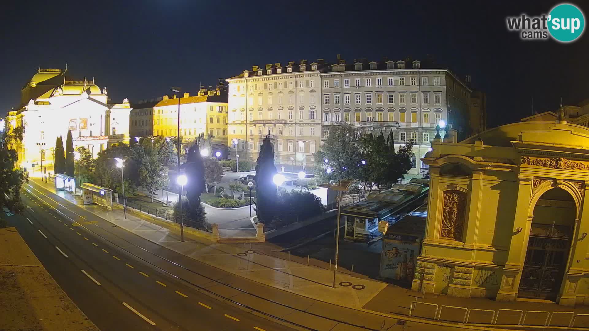 Webkam Rijeka – Park i Hrvatsko narodno kazalište Ivana pl. Zajc