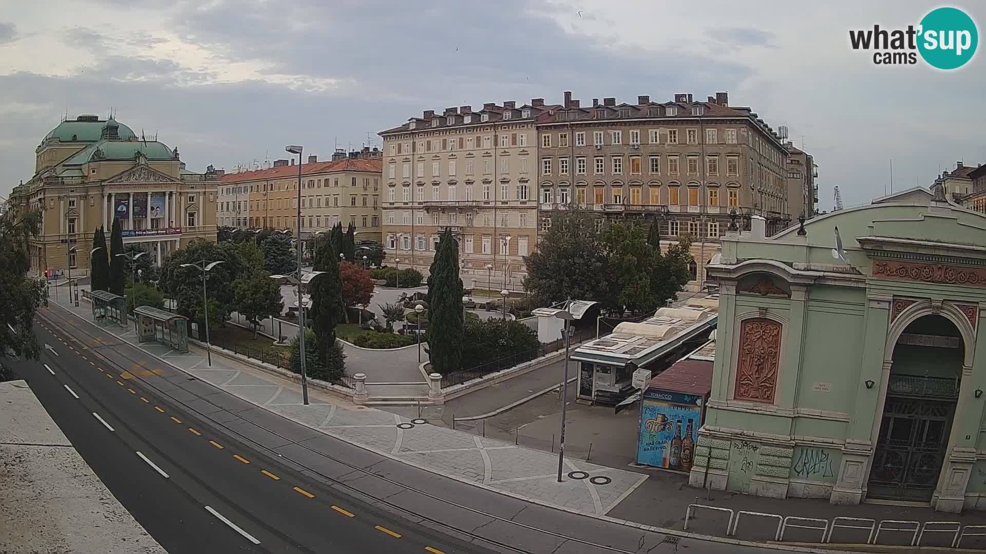Webcam Rijeka – Park and  Croatian National Theatre Ivan pl. Zajc