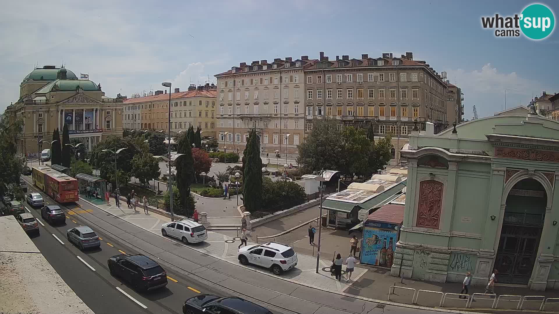 Webcam Rijeka – Parque i Teatro Nacional Croato Ivan pl. Zajc