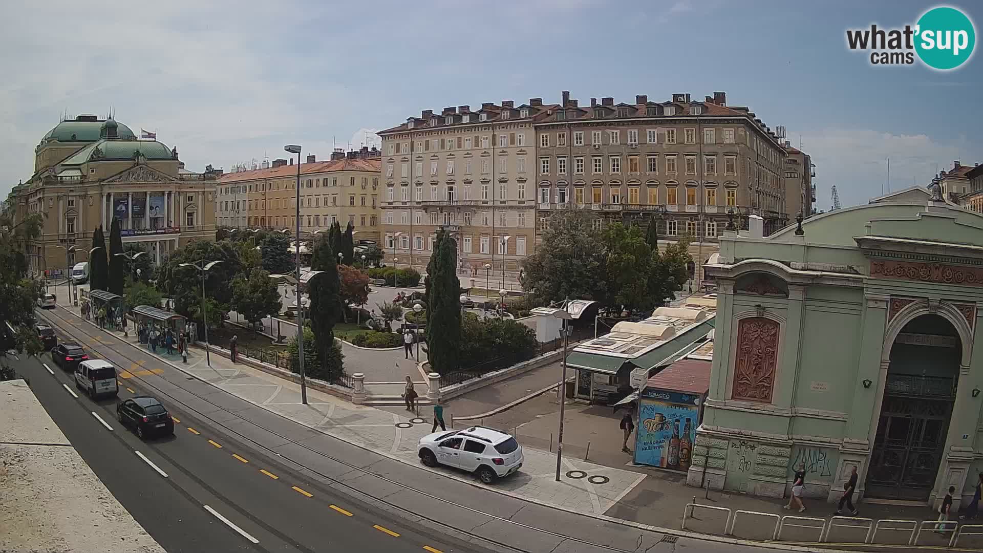 Webcam Fiume – Parco e Teatro nazionale Croato Ivan pl. Zajc