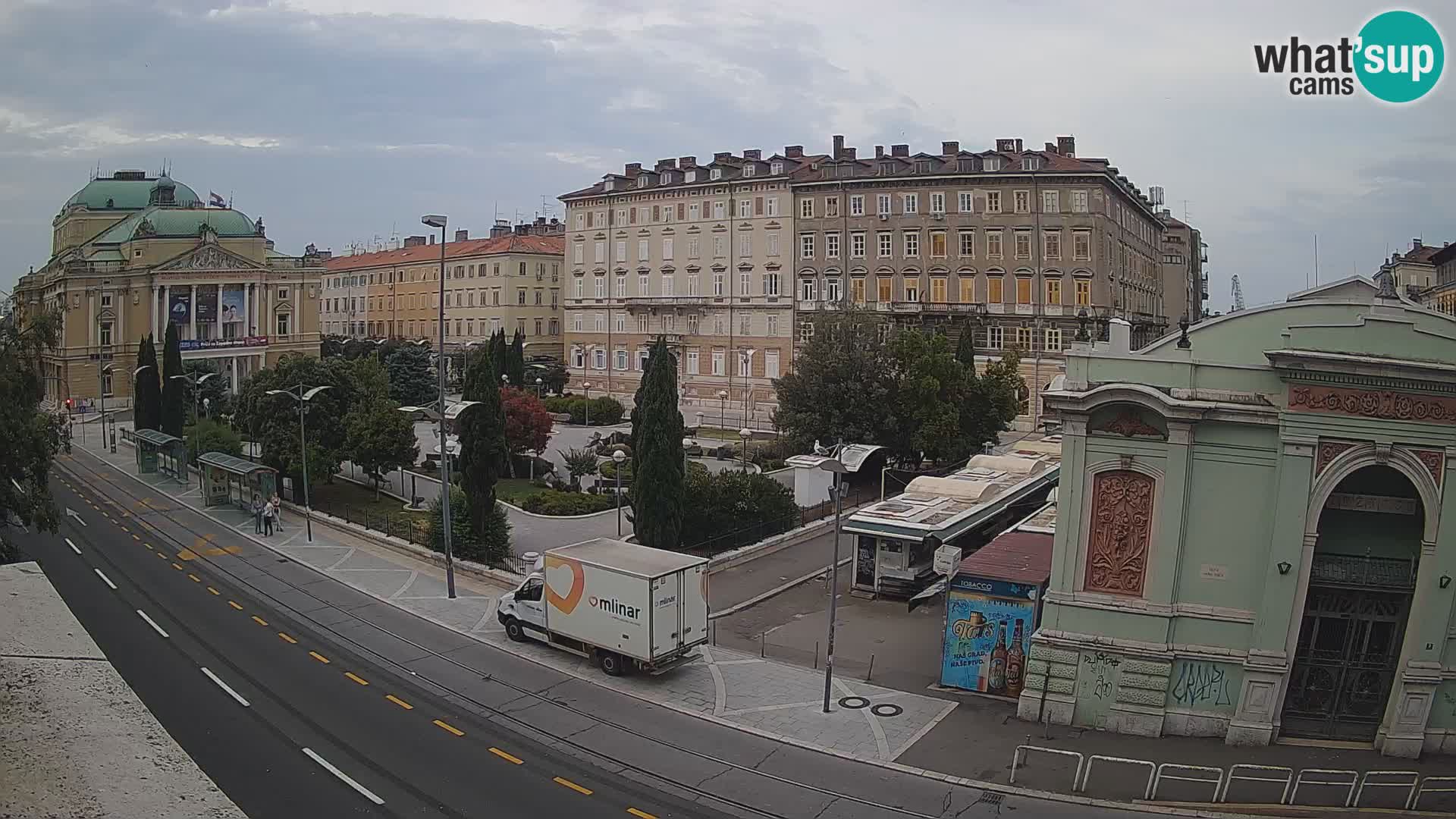 Webcam Rijeka – Park and  Croatian National Theatre Ivan pl. Zajc