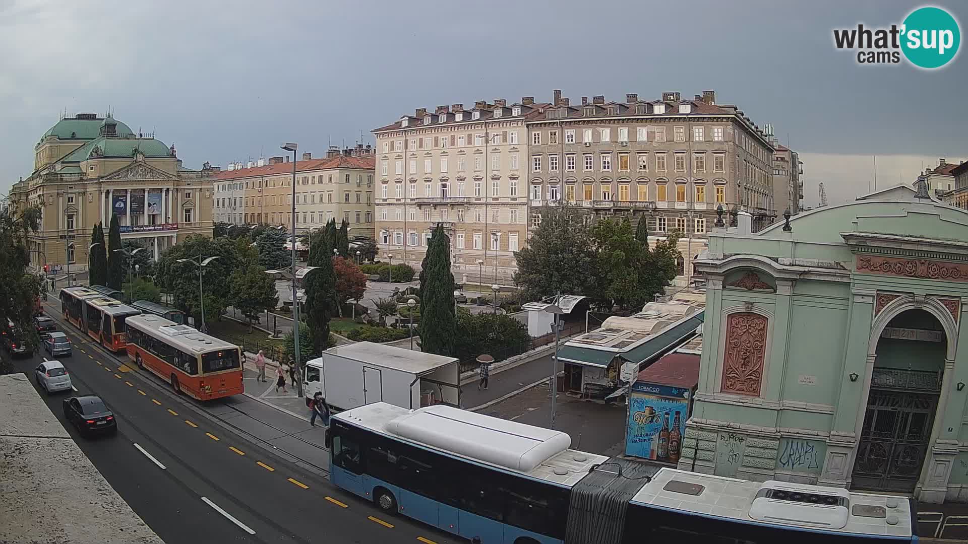 Webkam Rijeka – Park i Hrvatsko narodno kazalište Ivana pl. Zajc