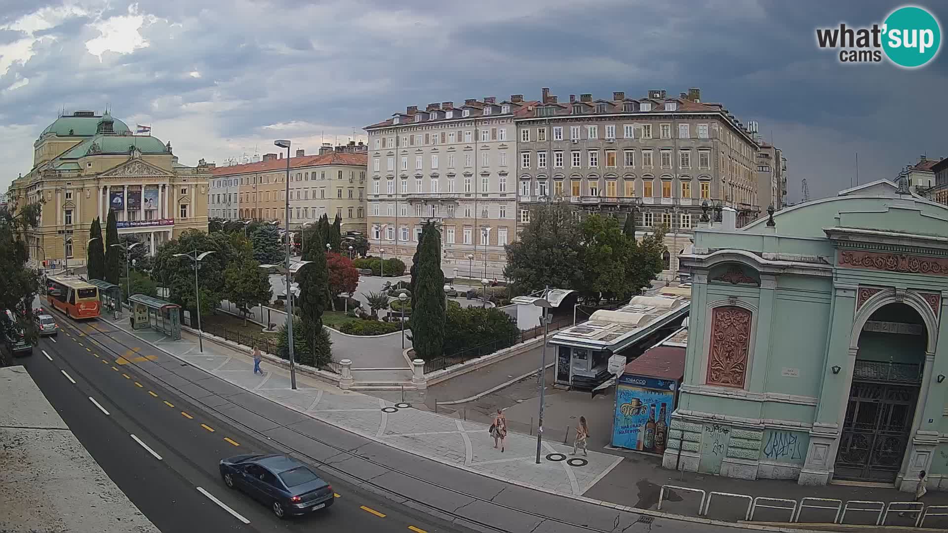 Webcam Fiume – Parco e Teatro nazionale Croato Ivan pl. Zajc