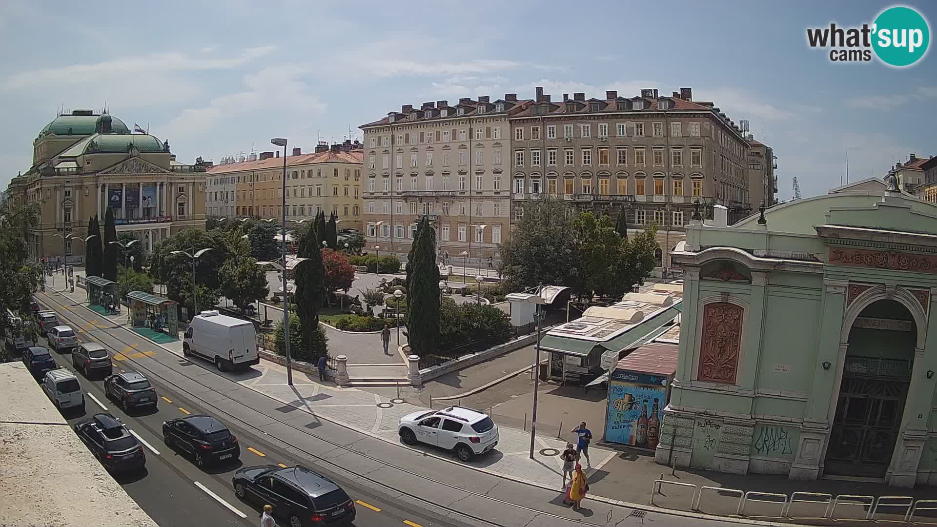 Webkam Rijeka – Park i Hrvatsko narodno kazalište Ivana pl. Zajc