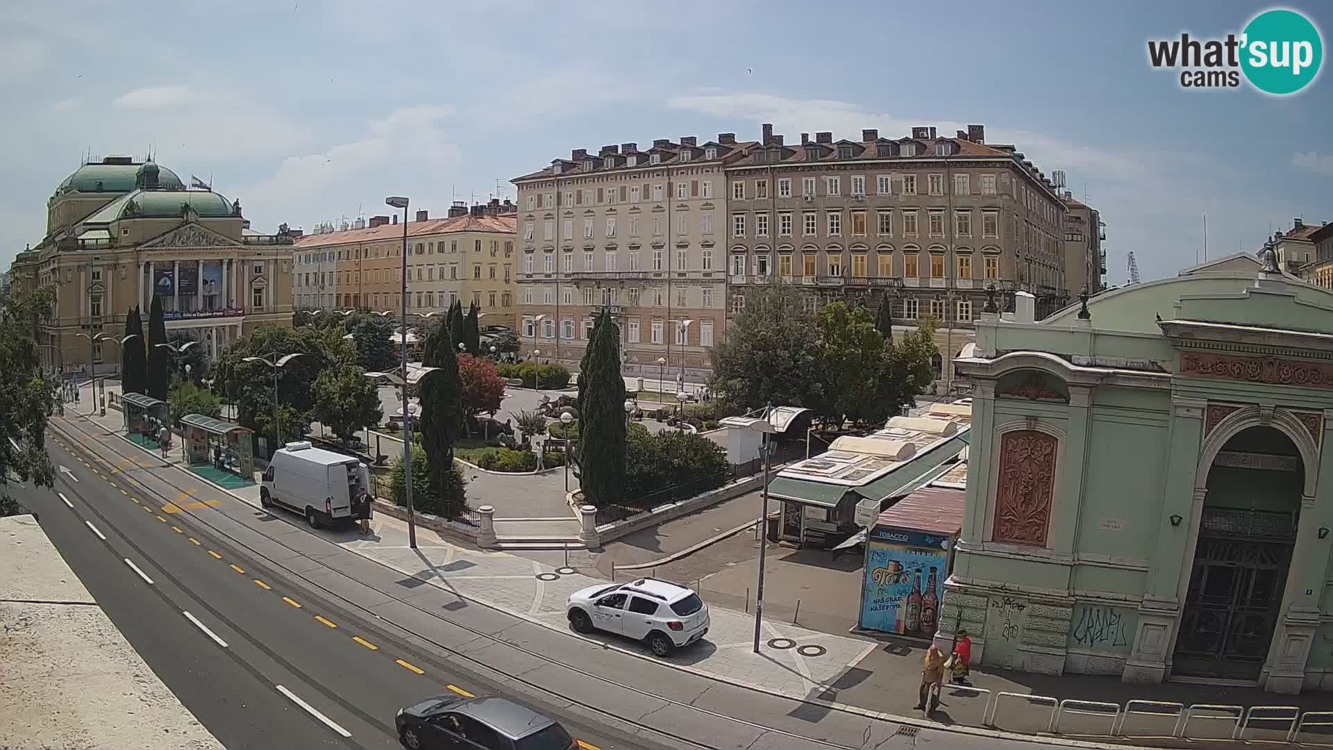 Webcam Rijeka – Parque i Teatro Nacional Croato Ivan pl. Zajc