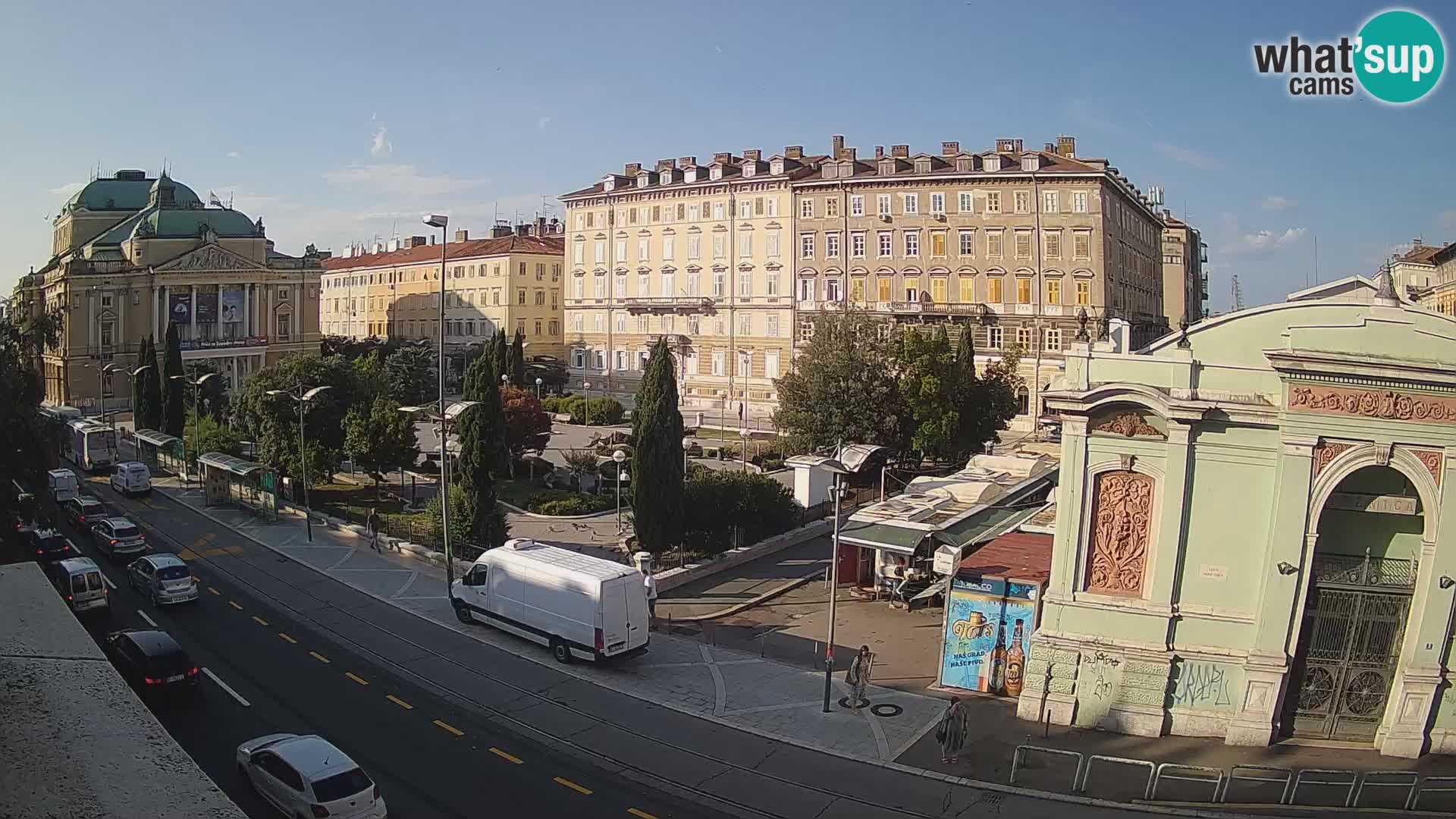 Webcam Rijeka – Parque i Teatro Nacional Croato Ivan pl. Zajc