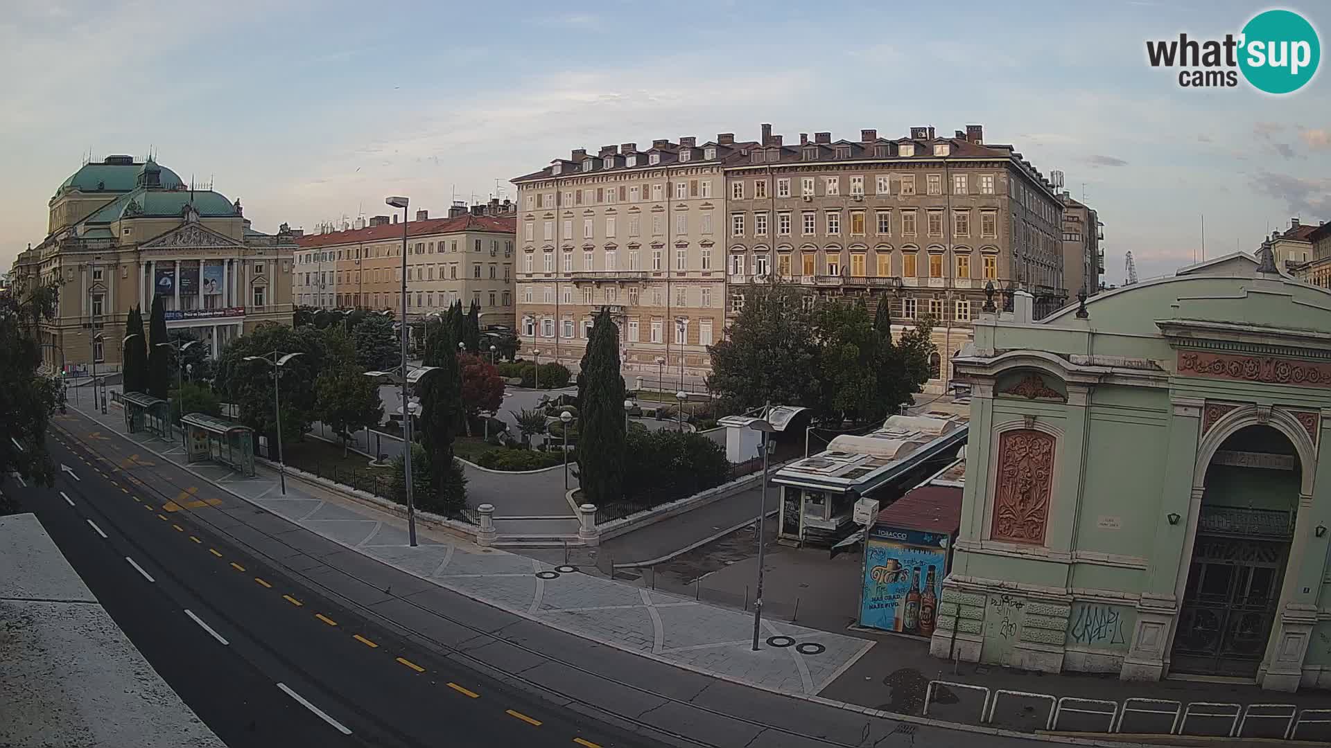 Webkam Rijeka – Park i Hrvatsko narodno kazalište Ivana pl. Zajc