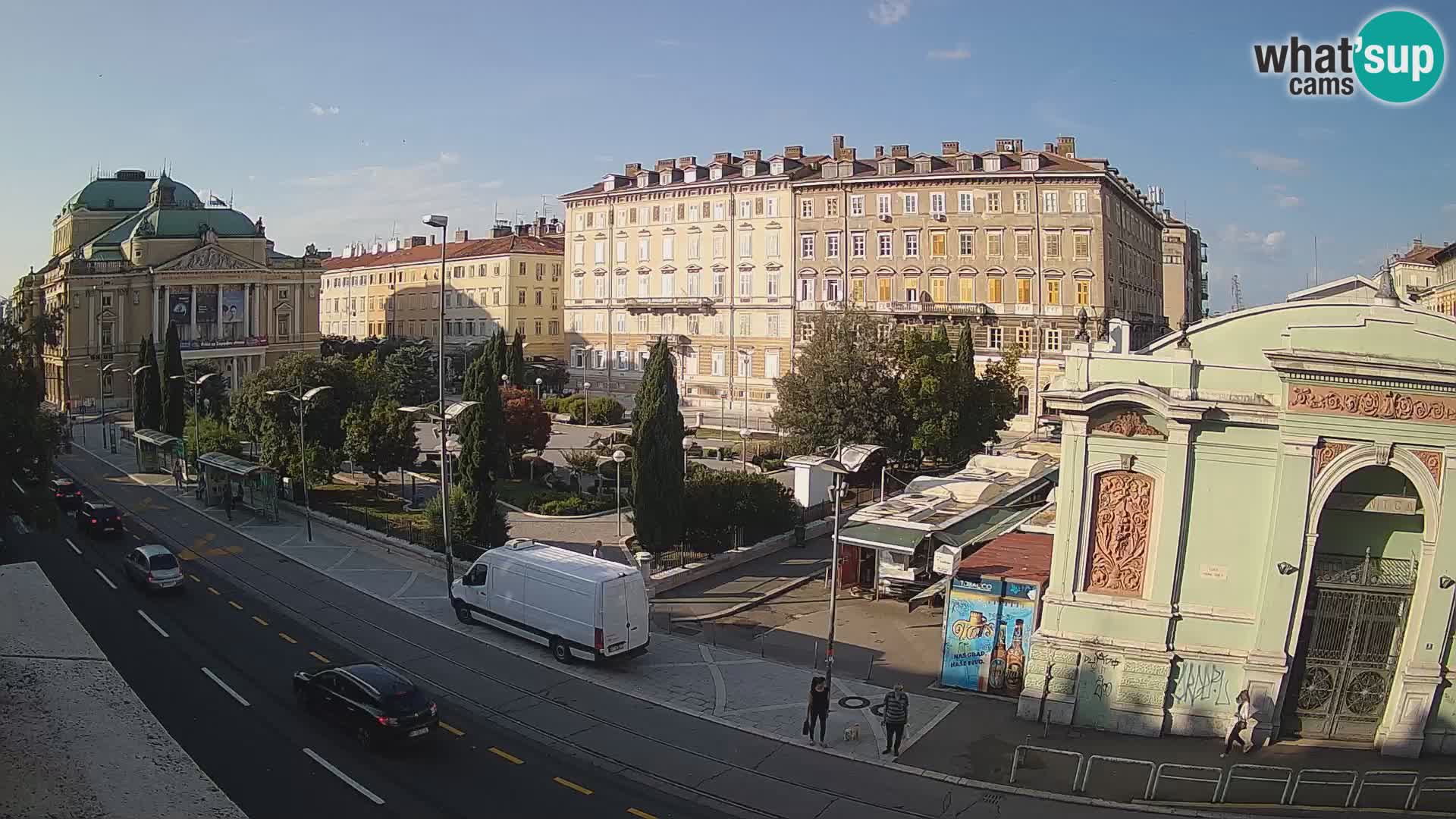 Webcam Rijeka – Park and  Croatian National Theatre Ivan pl. Zajc