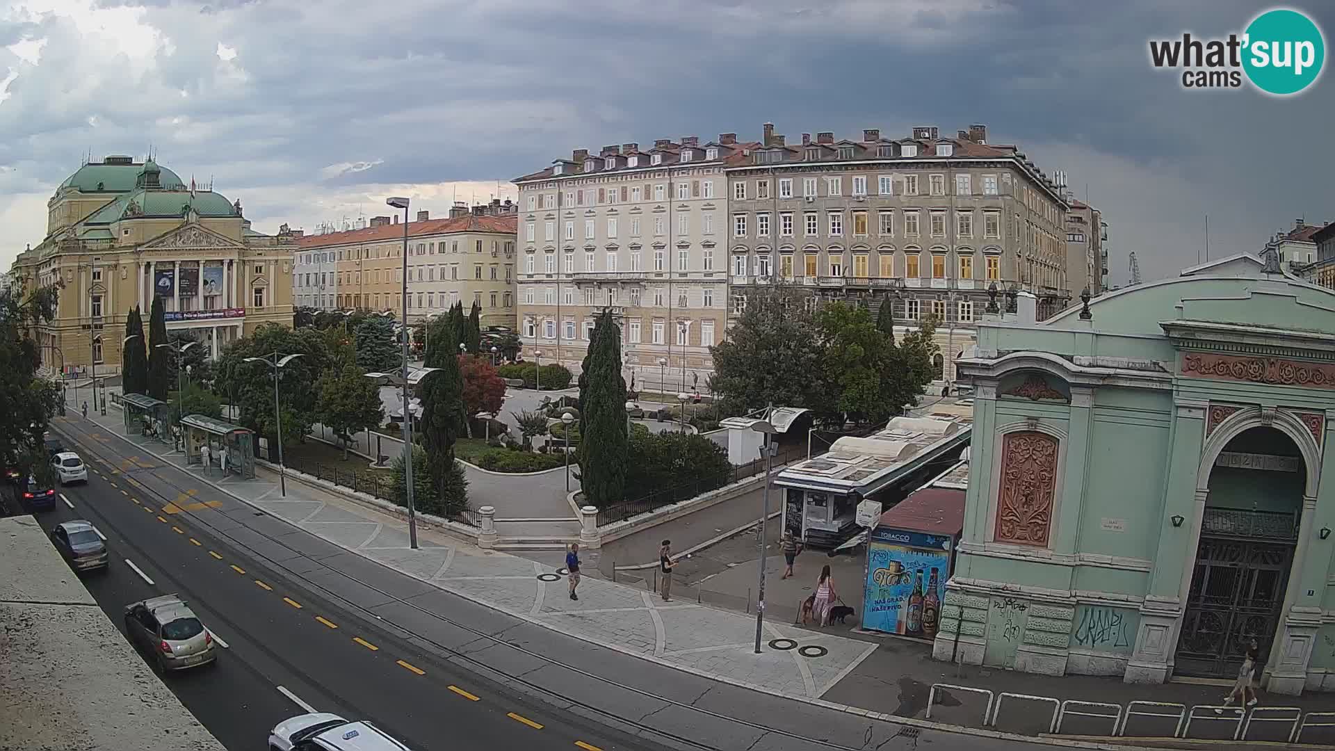 Webkam Rijeka – Park i Hrvatsko narodno kazalište Ivana pl. Zajc