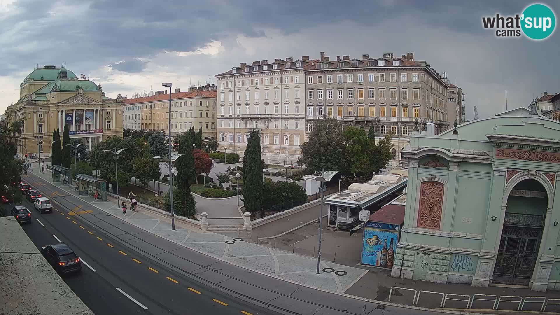 Webkam Rijeka – Park i Hrvatsko narodno kazalište Ivana pl. Zajc