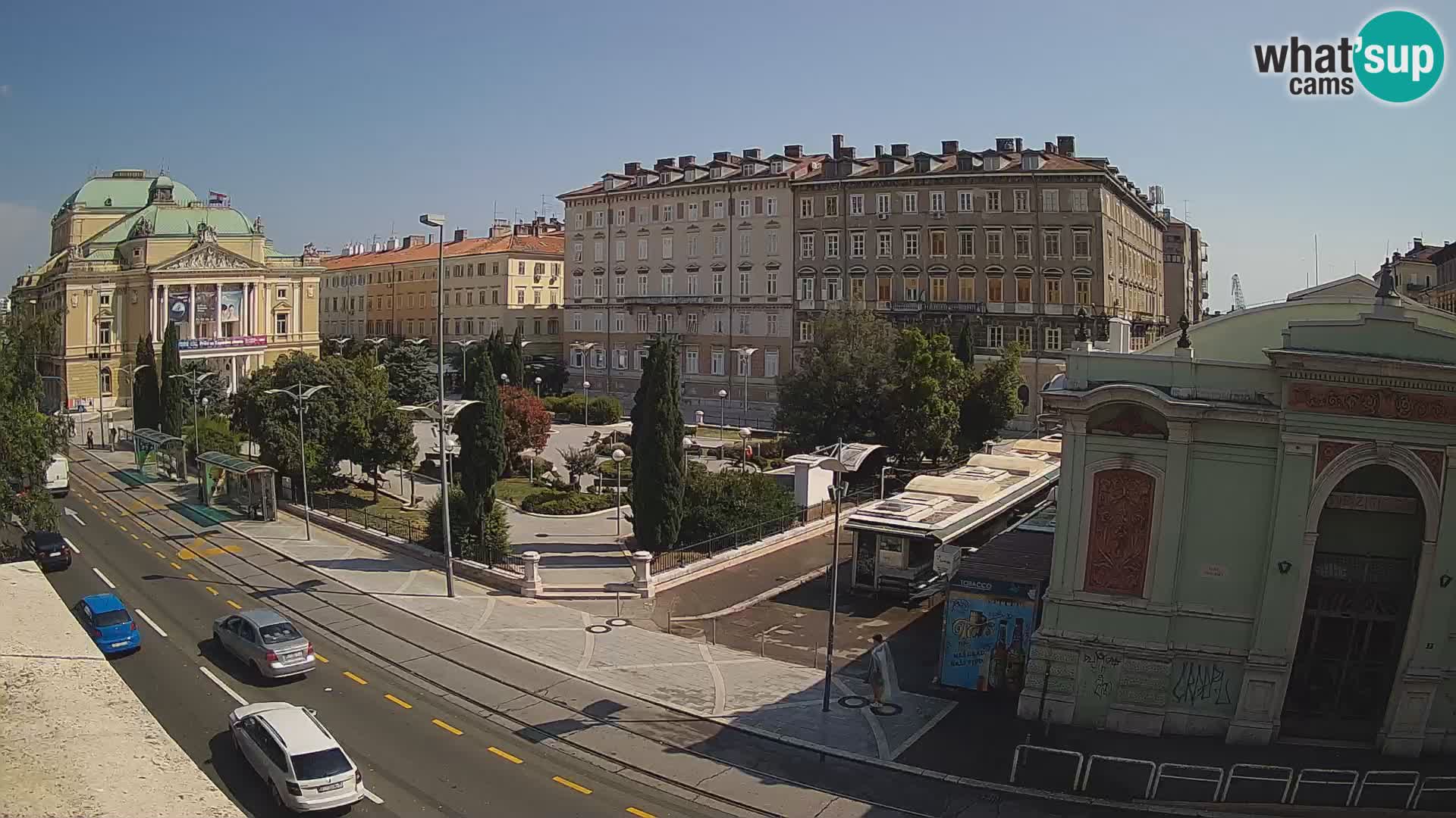 Webcam Rijeka – Park and  Croatian National Theatre Ivan pl. Zajc