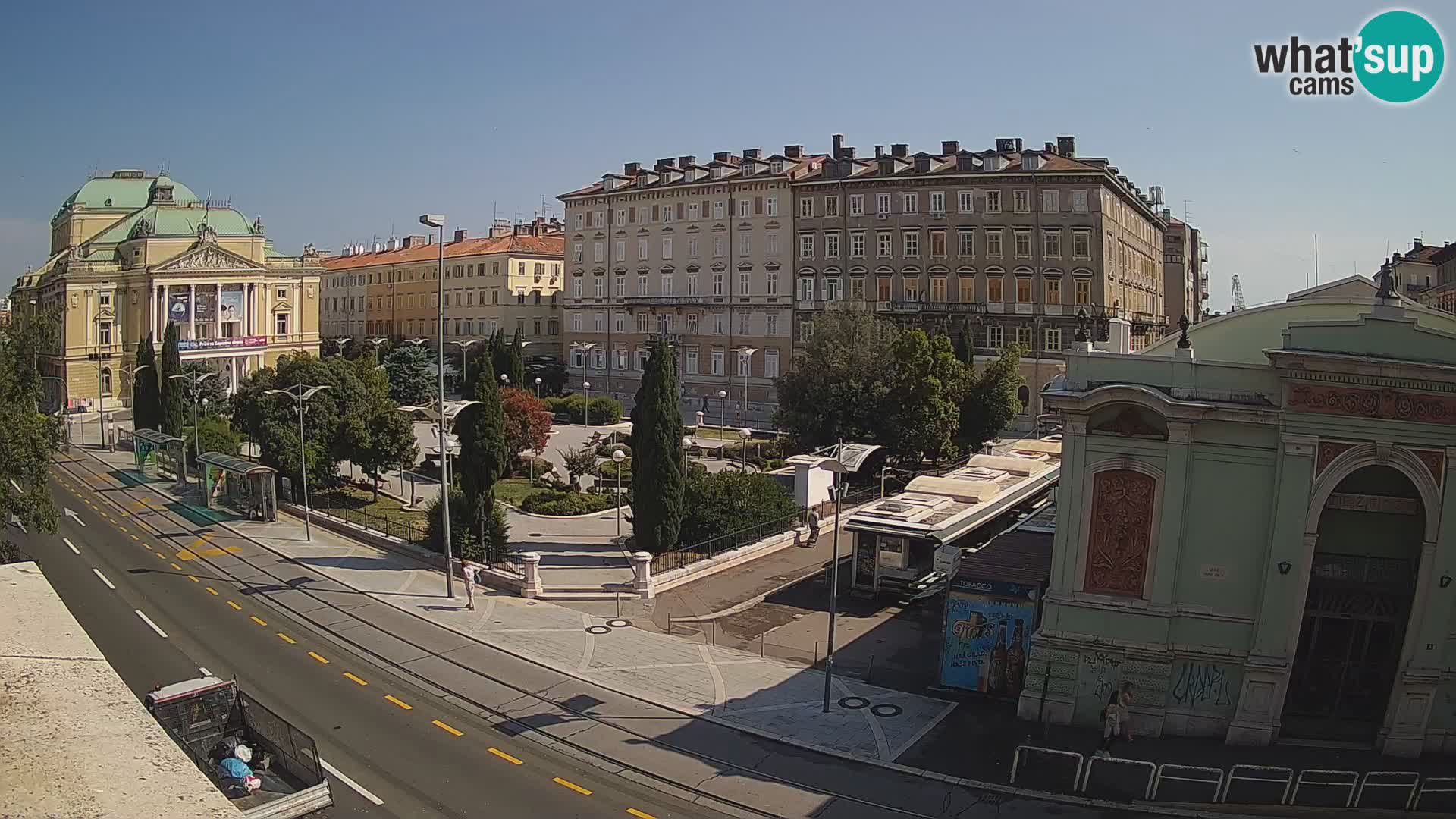 Webcam Fiume – Parco e Teatro nazionale Croato Ivan pl. Zajc