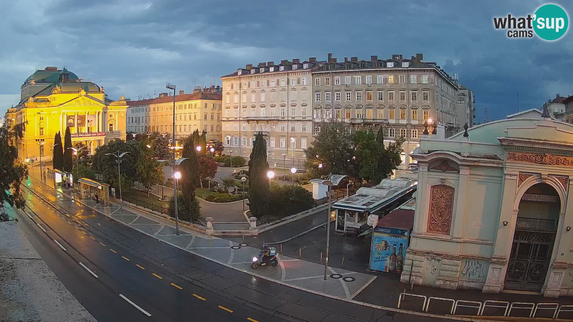 Webkam Rijeka – Park i Hrvatsko narodno kazalište Ivana pl. Zajc