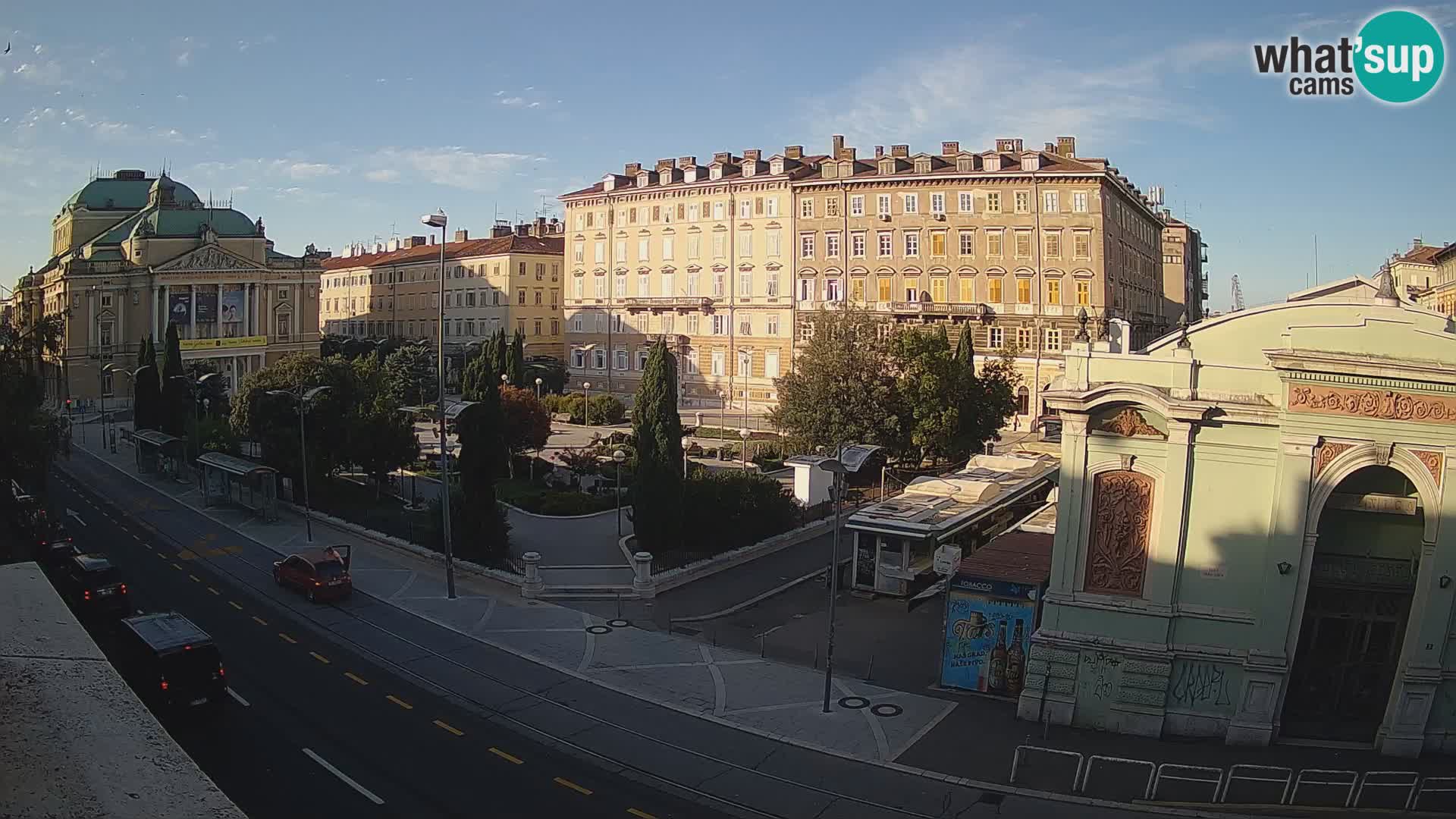 Webcam Rijeka – Park and  Croatian National Theatre Ivan pl. Zajc