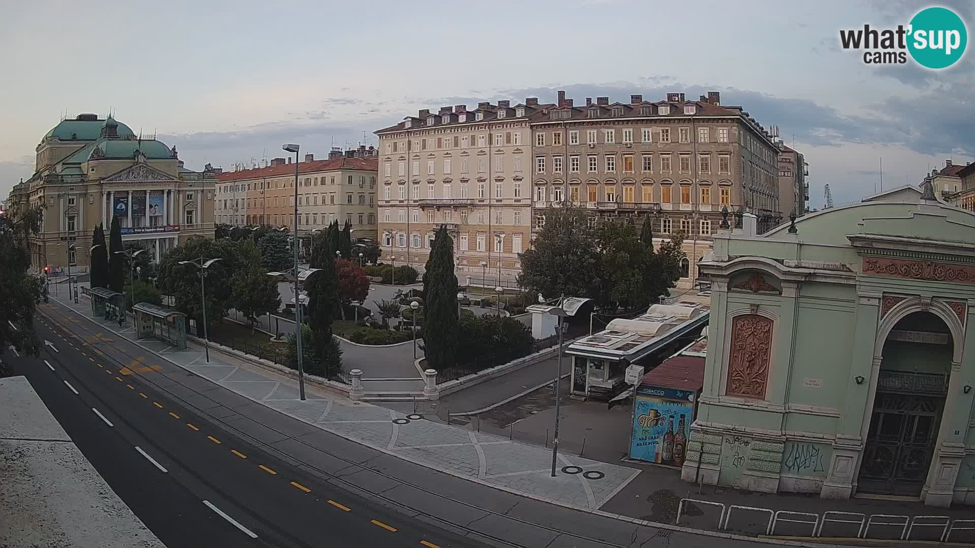 Webcam Rijeka – Park and  Croatian National Theatre Ivan pl. Zajc