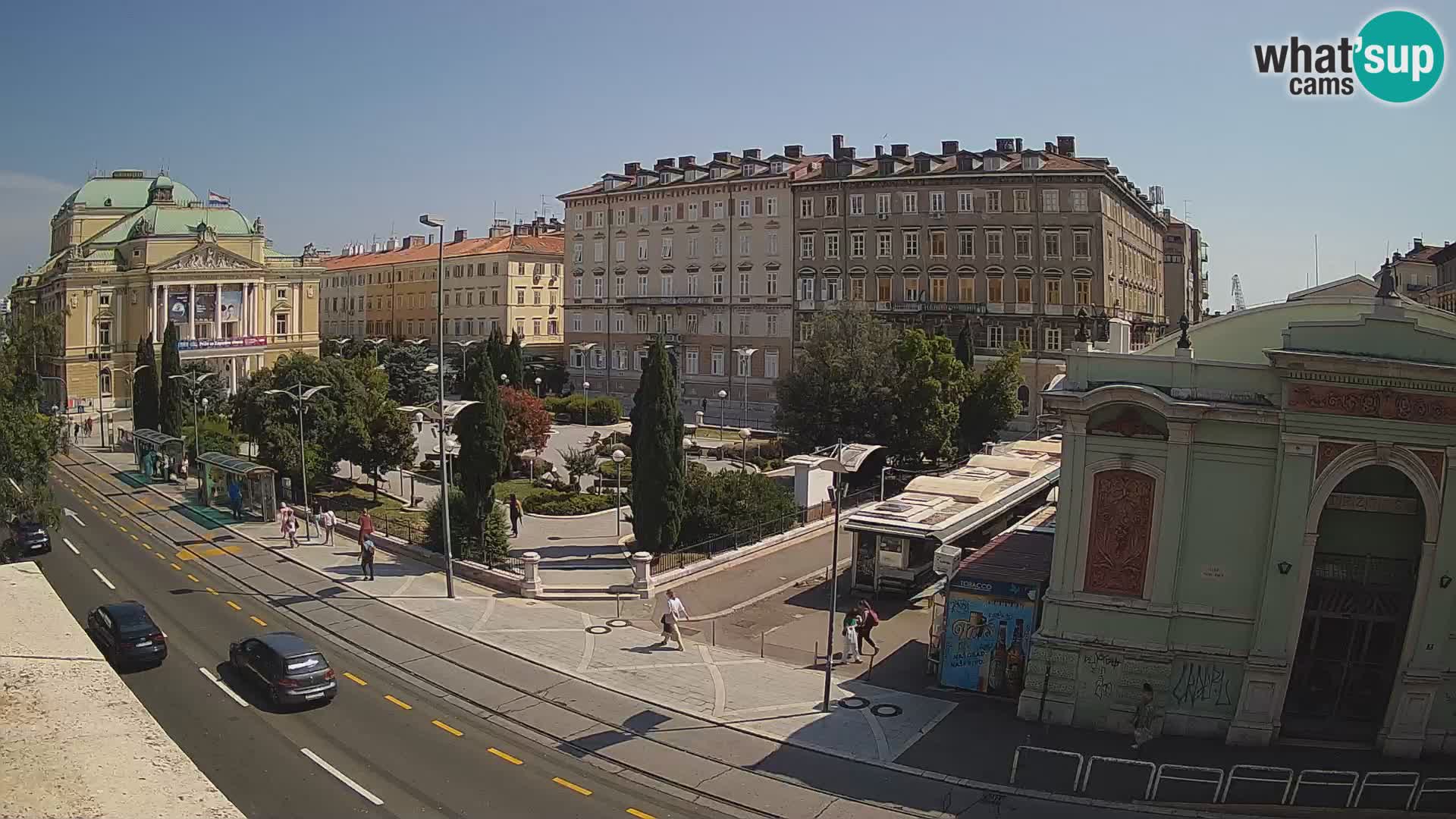 Webcam Rijeka – Parque i Teatro Nacional Croato Ivan pl. Zajc