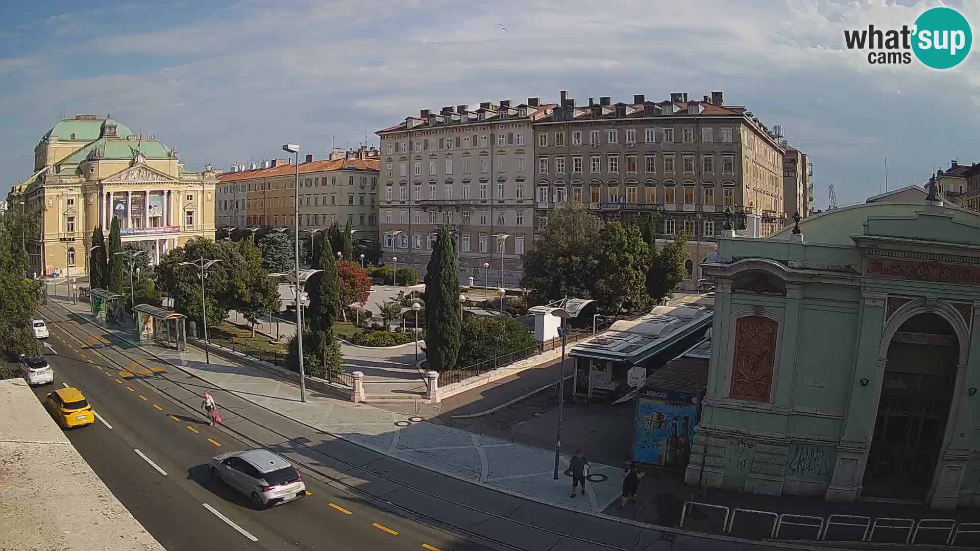 Webcam Fiume – Parco e Teatro nazionale Croato Ivan pl. Zajc