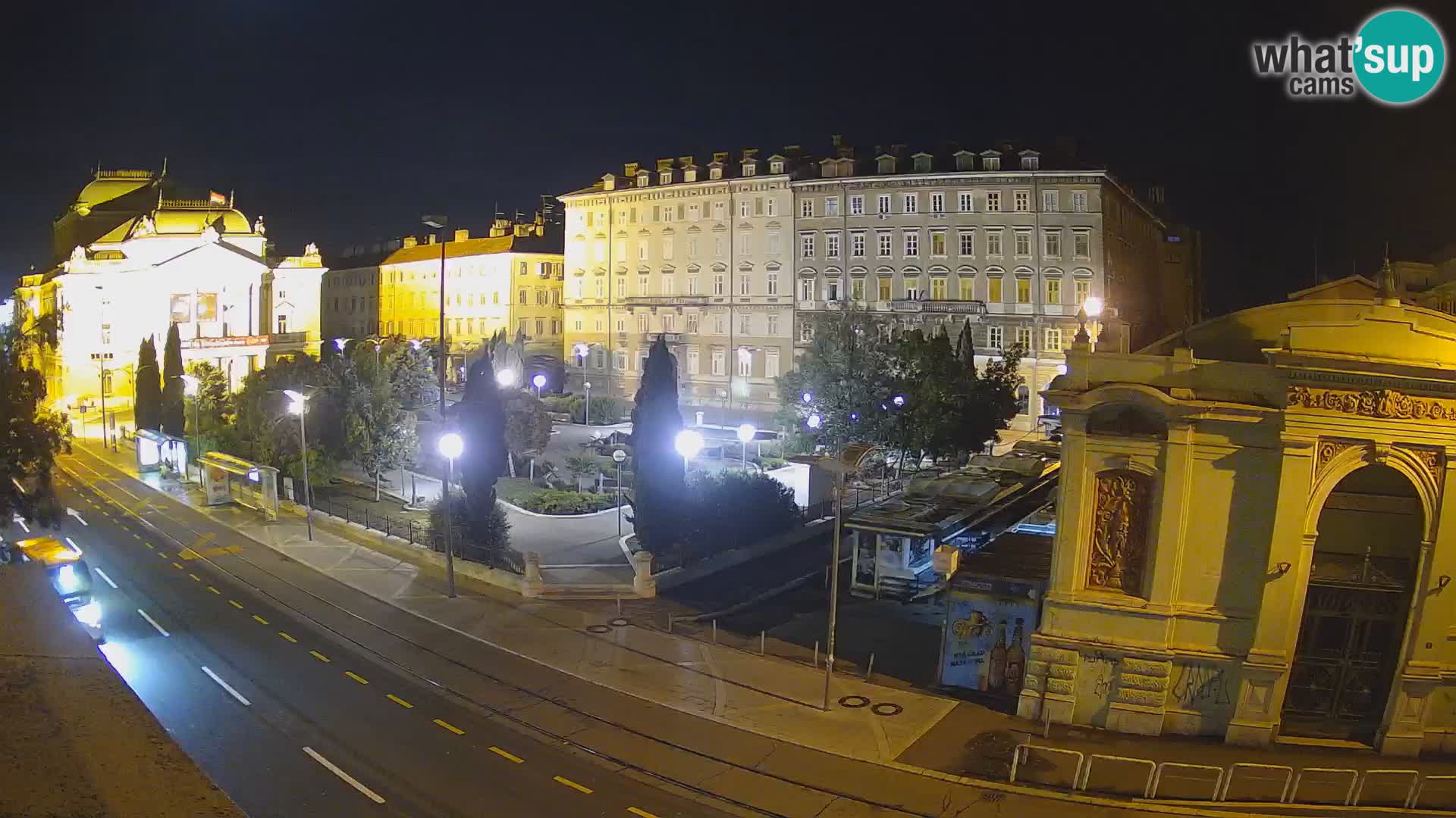 Webkam Rijeka – Park i Hrvatsko narodno kazalište Ivana pl. Zajc