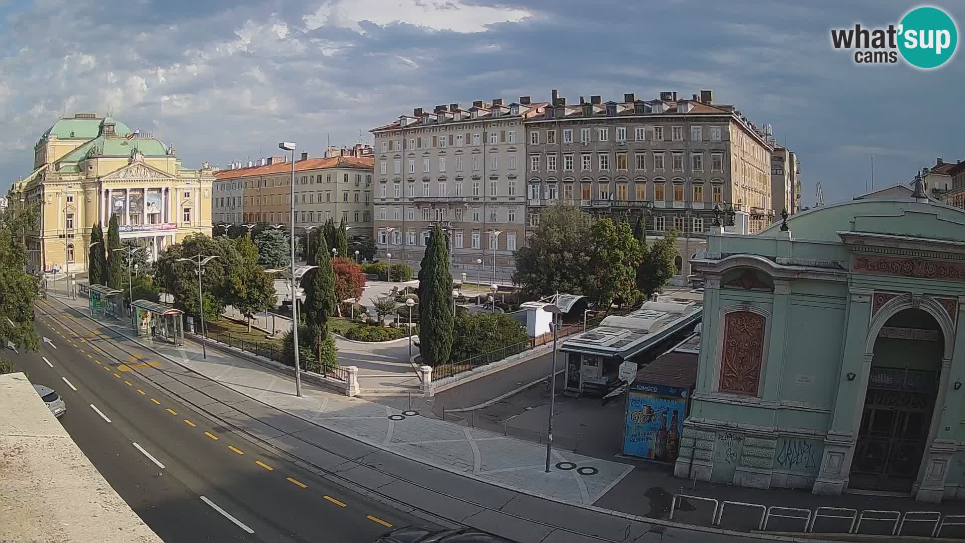 Webkam Rijeka – Park i Hrvatsko narodno kazalište Ivana pl. Zajc
