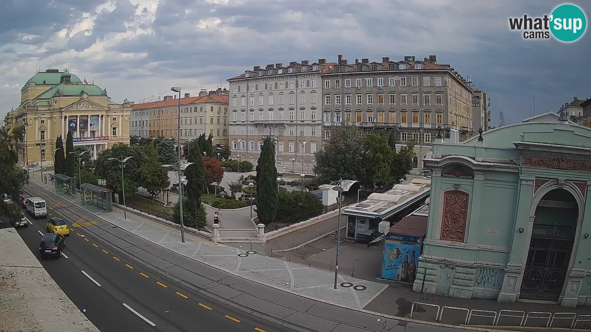 Webcam Fiume – Parco e Teatro nazionale Croato Ivan pl. Zajc