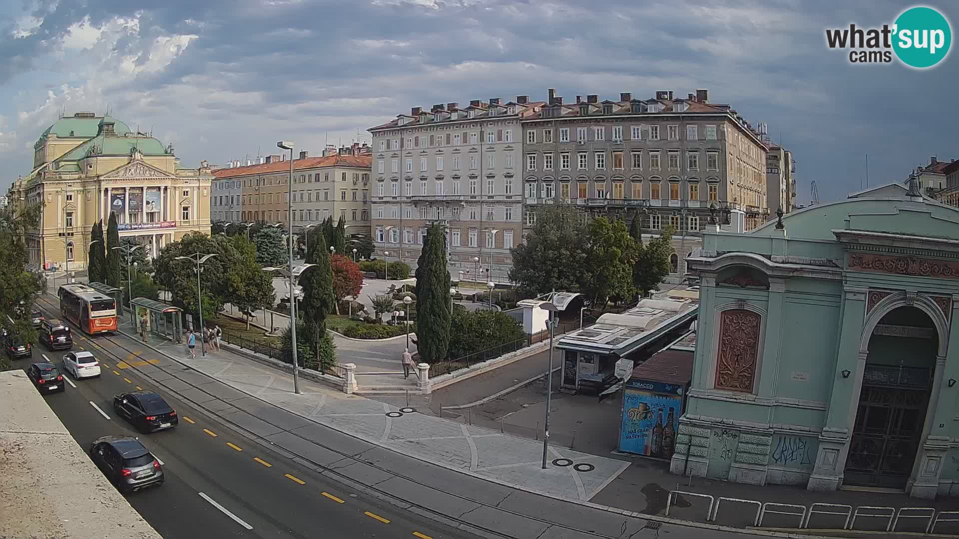 Webcam Rijeka – Park and  Croatian National Theatre Ivan pl. Zajc