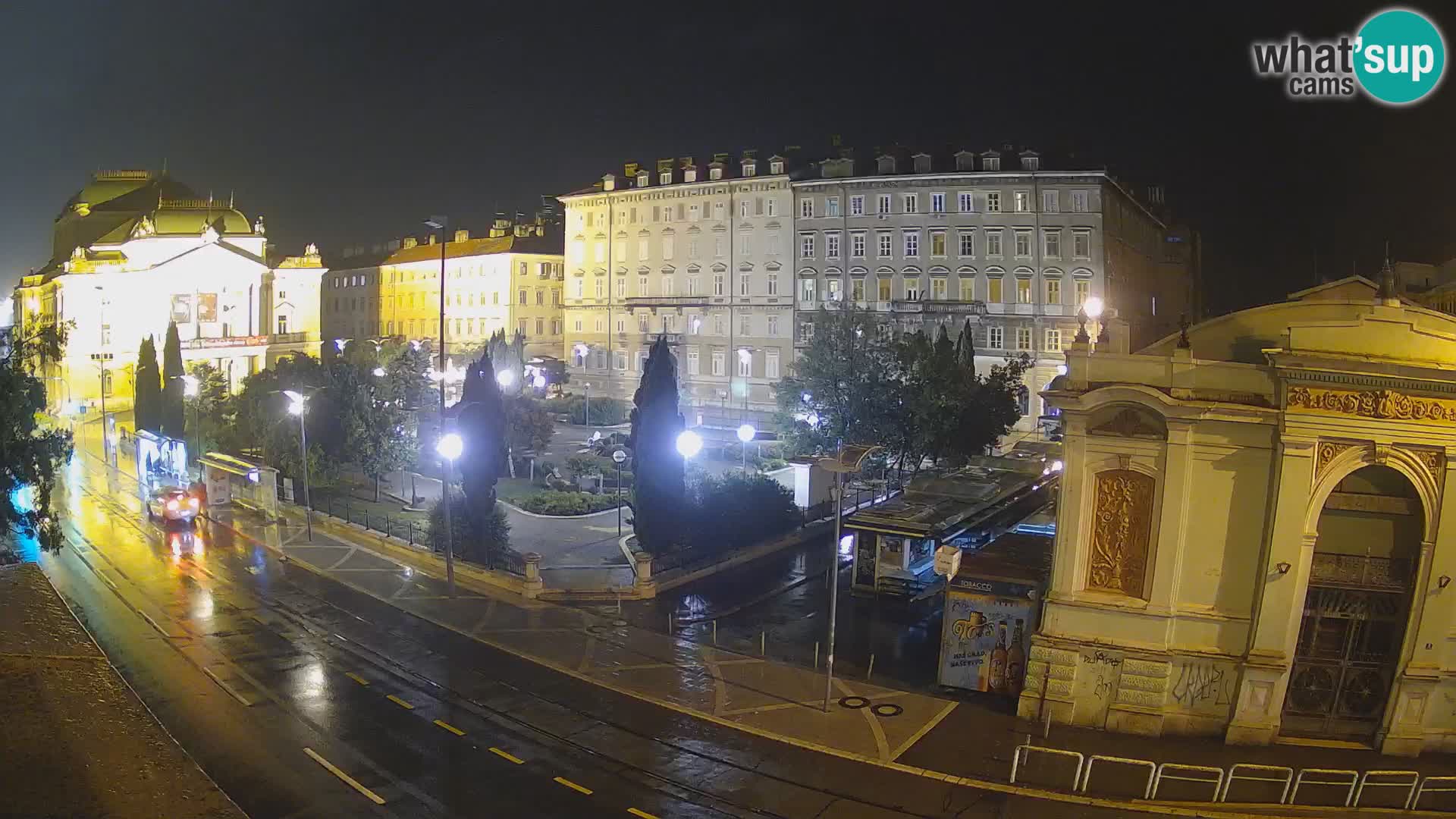 Webkam Rijeka – Park i Hrvatsko narodno kazalište Ivana pl. Zajc