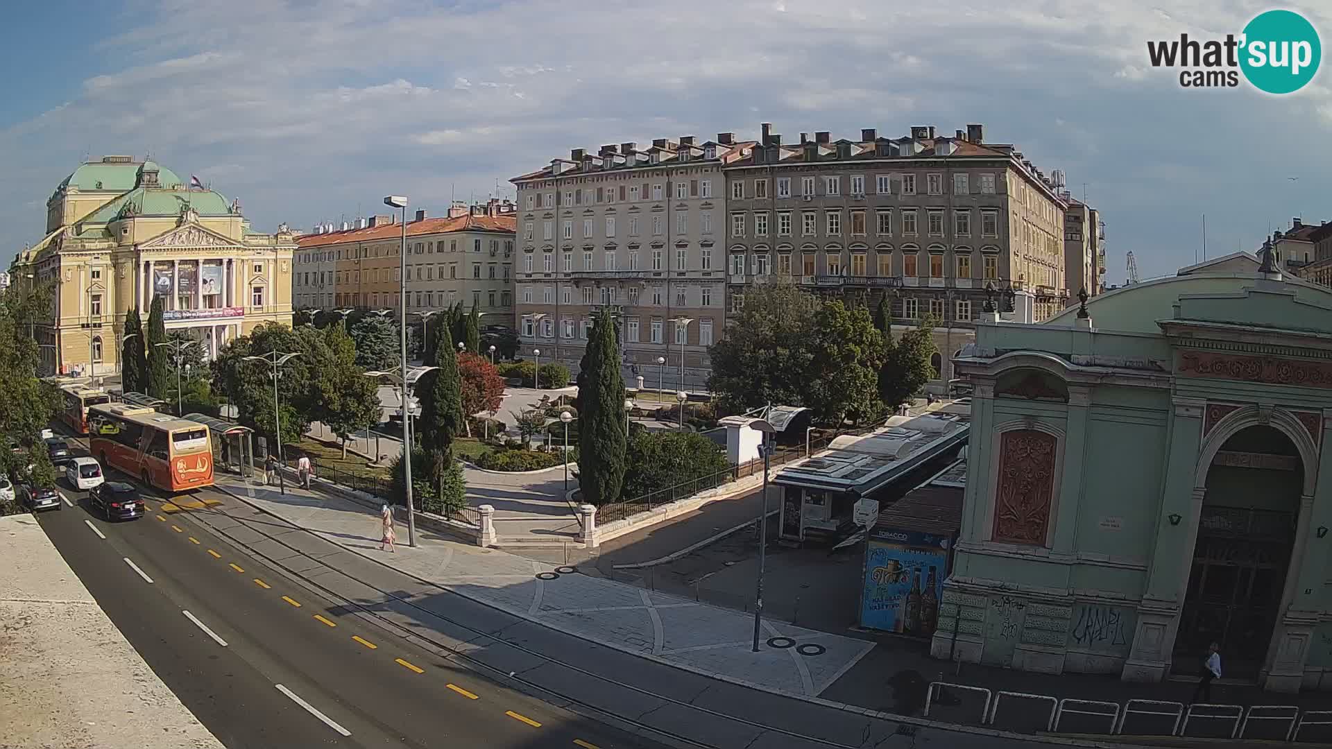 Webcam Rijeka – Parque i Teatro Nacional Croato Ivan pl. Zajc