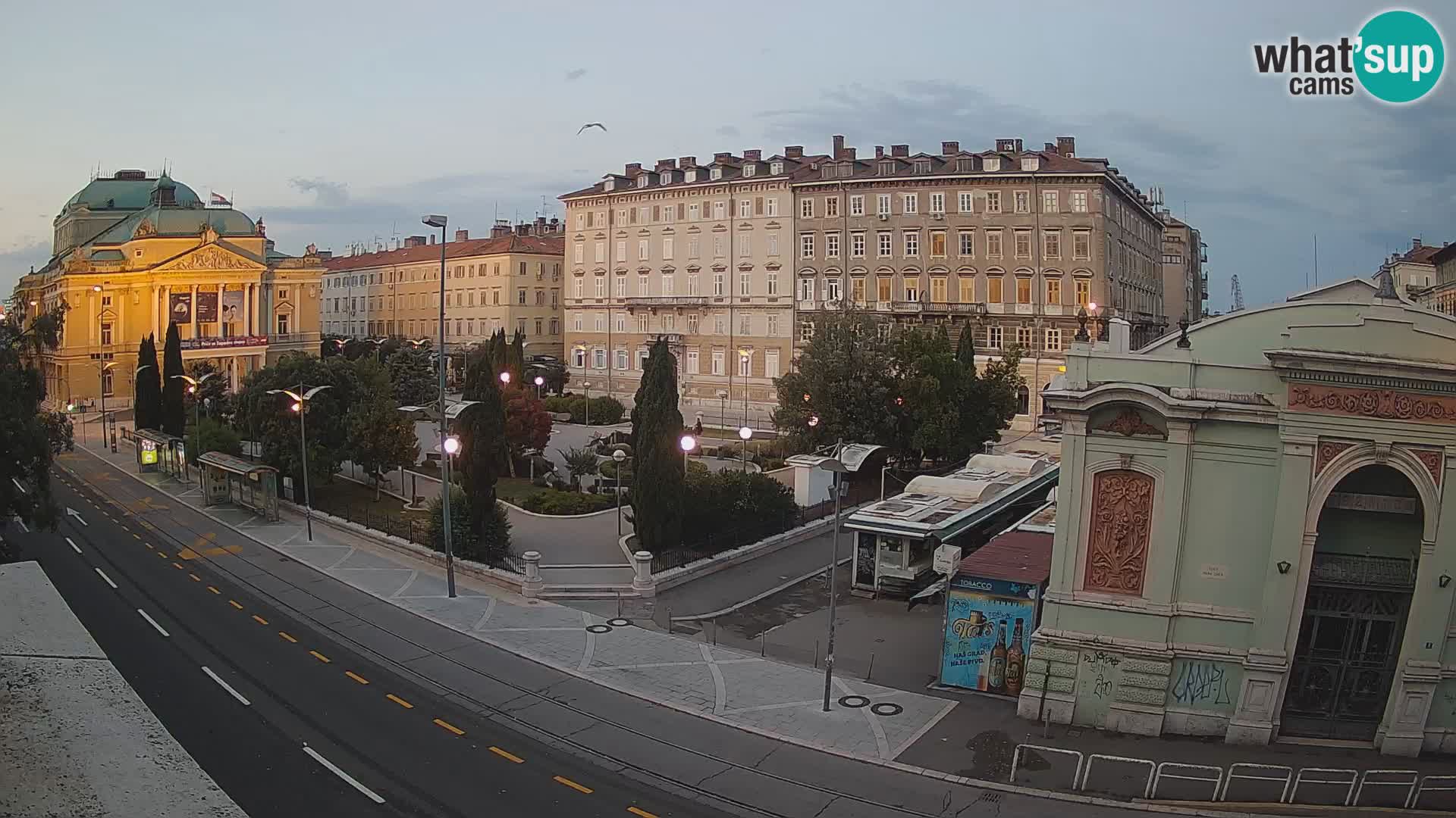 Webcam Rijeka – Parque i Teatro Nacional Croato Ivan pl. Zajc