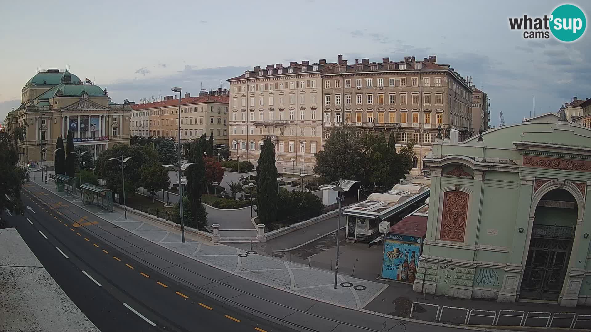 Webcam Rijeka – Parque i Teatro Nacional Croato Ivan pl. Zajc