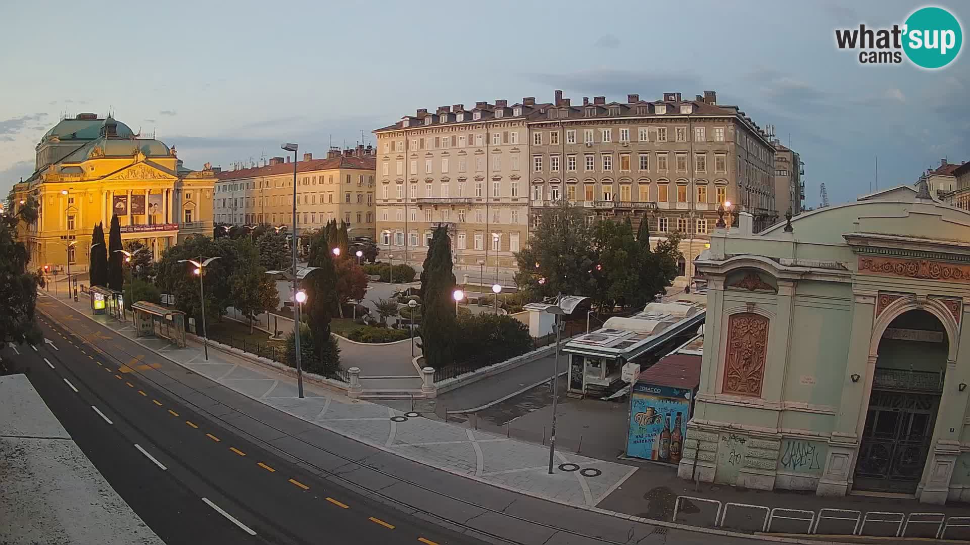 Webkam Rijeka – Park i Hrvatsko narodno kazalište Ivana pl. Zajc