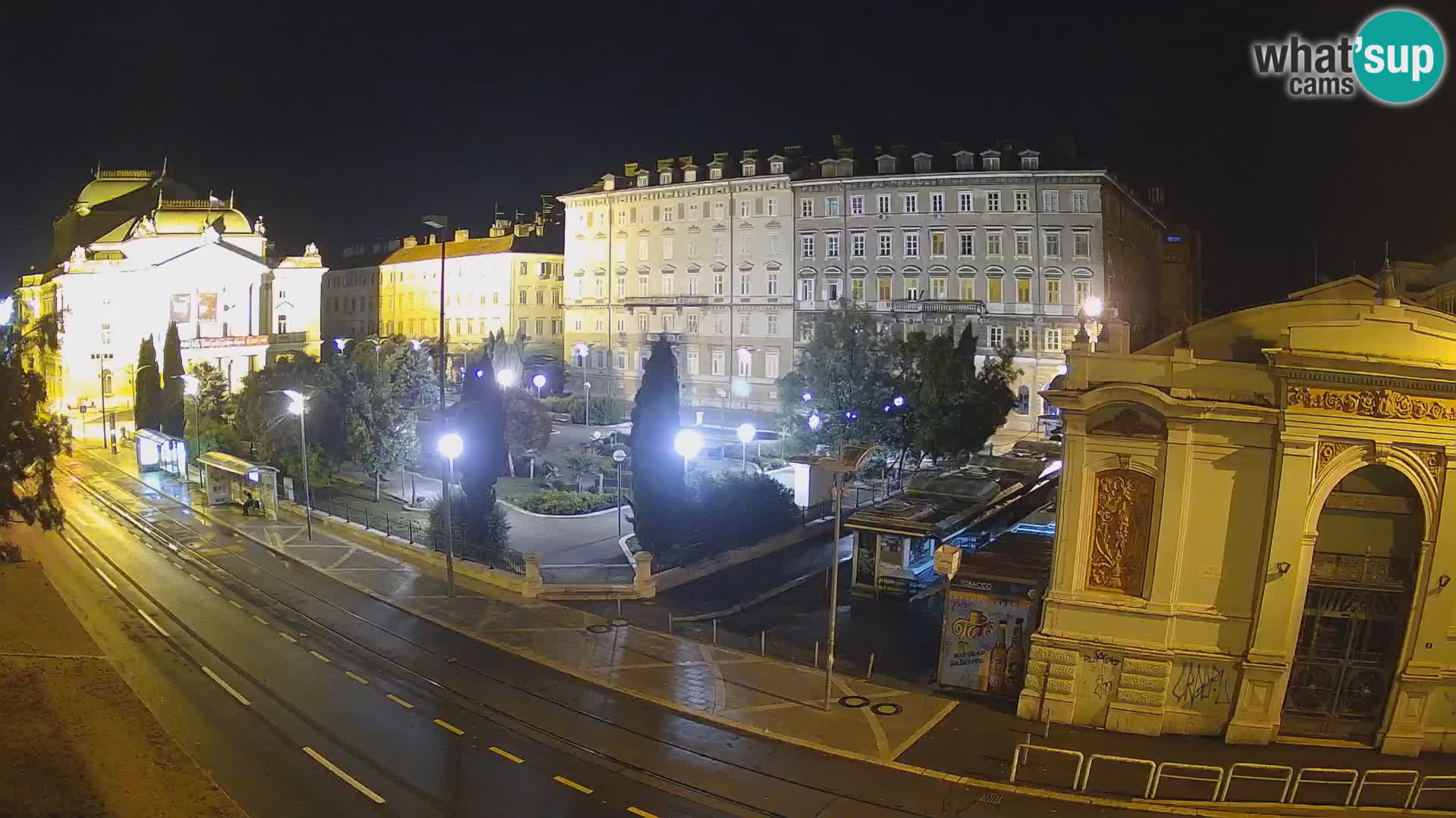 Webcam Rijeka – Park and  Croatian National Theatre Ivan pl. Zajc