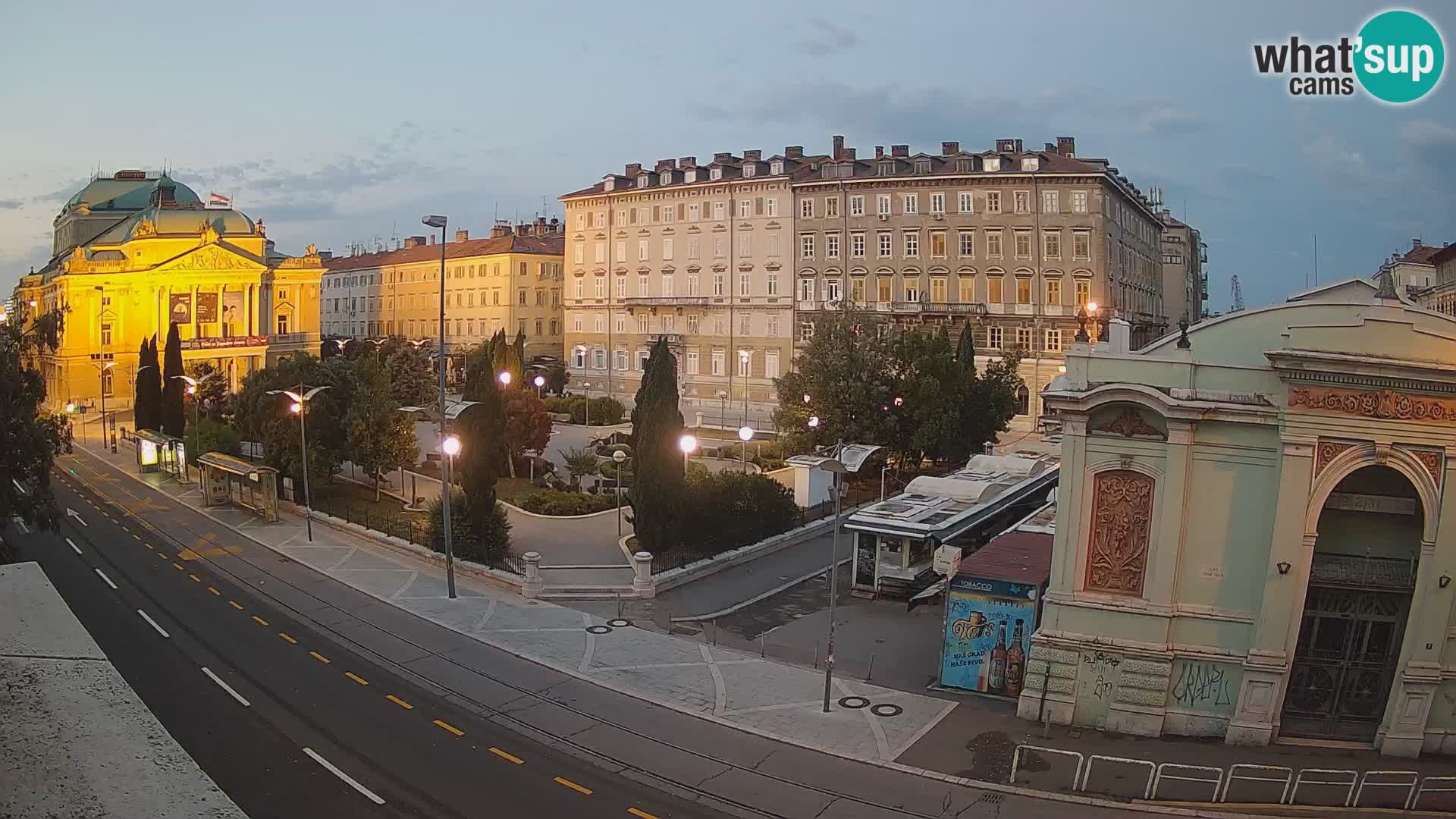 Webcam Rijeka – Park and  Croatian National Theatre Ivan pl. Zajc