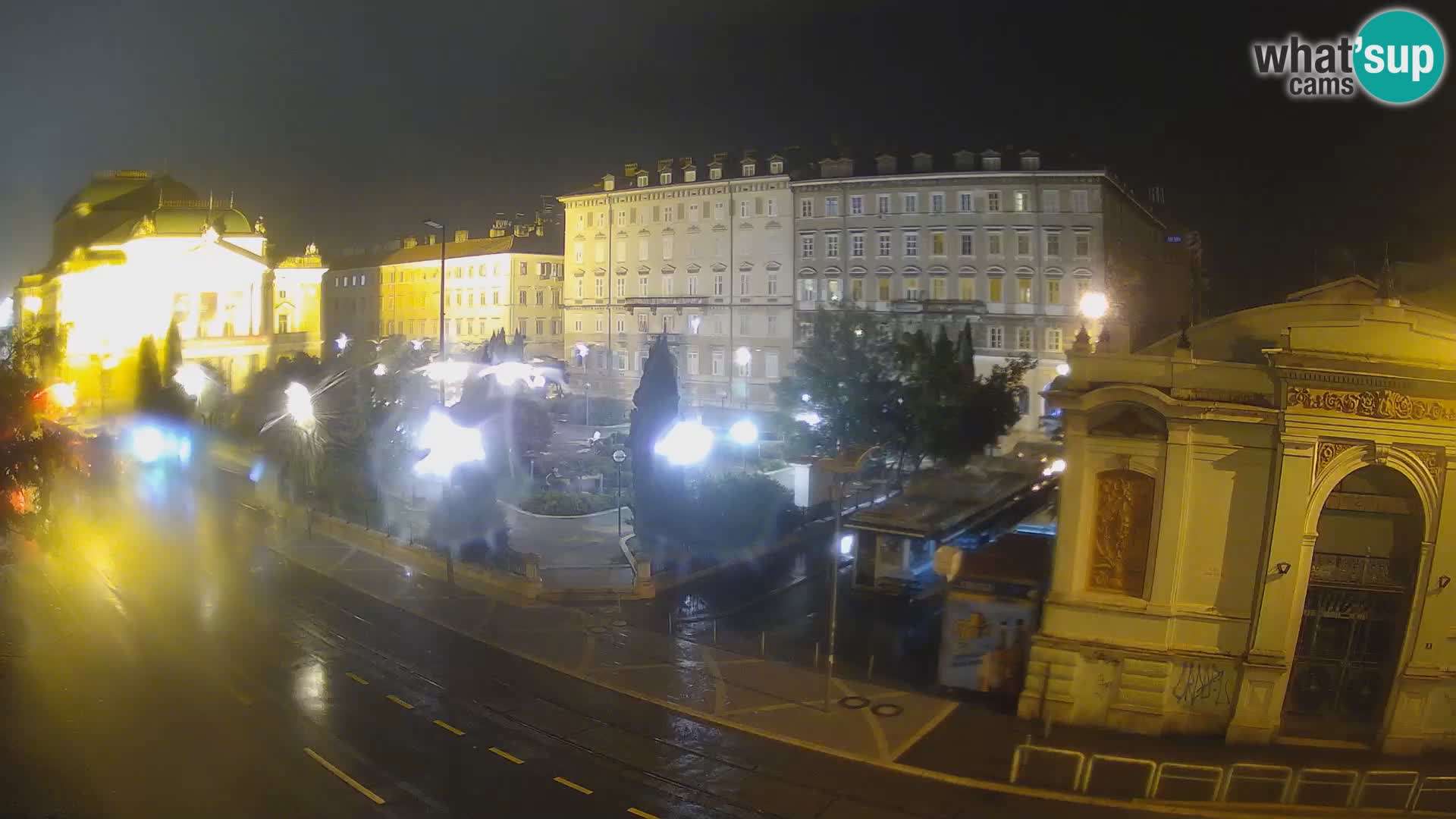 Webcam Rijeka – Park et Théâtre national croate Ivan pl. Zajc