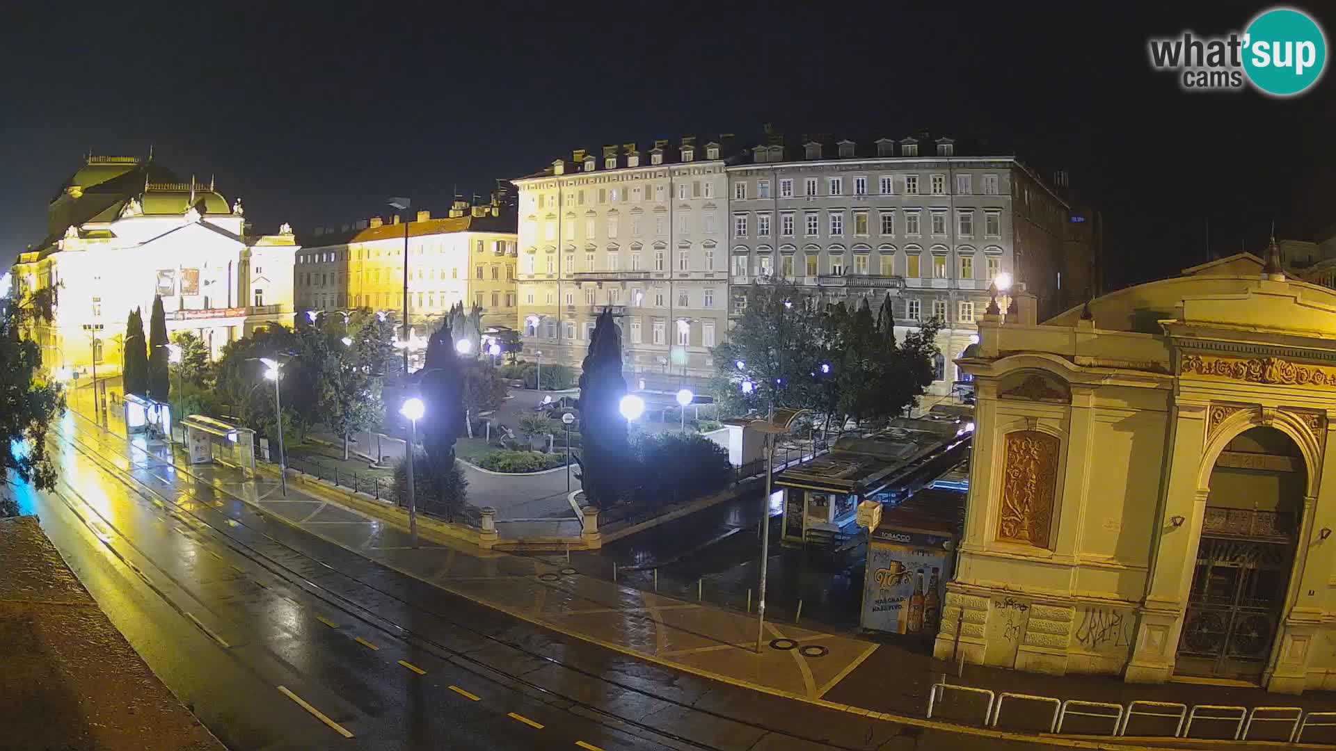Webkam Rijeka – Park i Hrvatsko narodno kazalište Ivana pl. Zajc