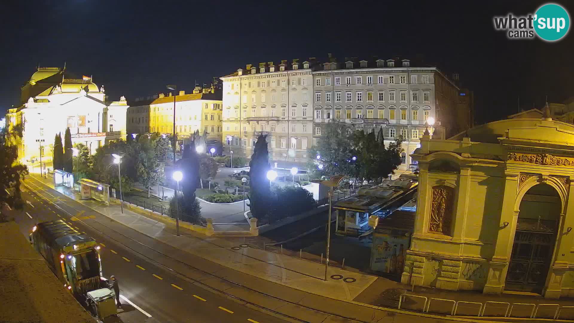 Webcam Fiume – Parco e Teatro nazionale Croato Ivan pl. Zajc