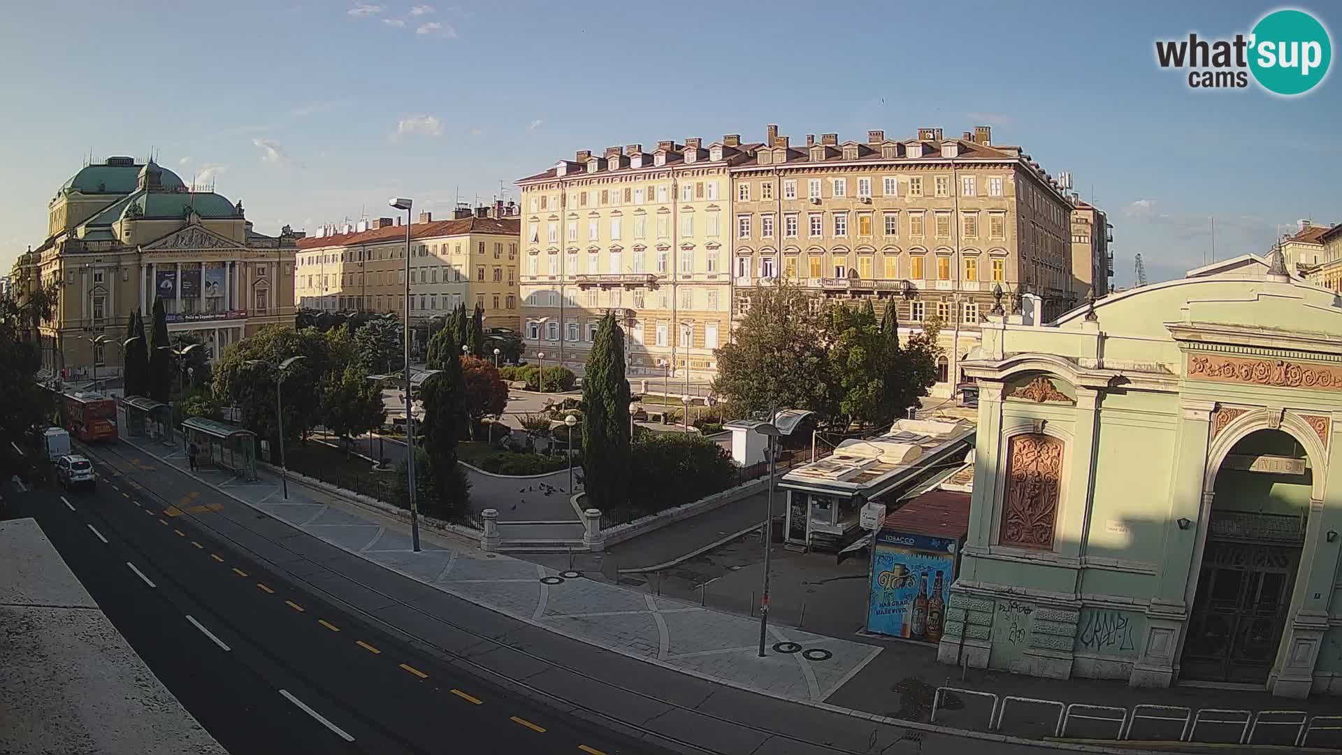 Webcam Rijeka – Parque i Teatro Nacional Croato Ivan pl. Zajc