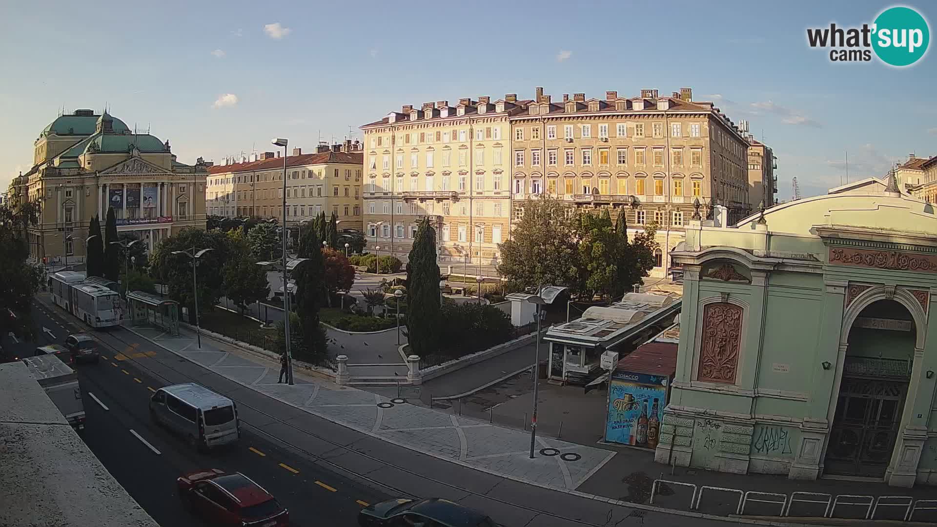 Webcam Rijeka – Park and  Croatian National Theatre Ivan pl. Zajc