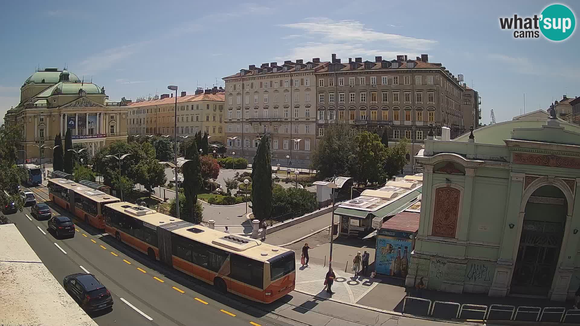 Webcam Rijeka – Park and  Croatian National Theatre Ivan pl. Zajc