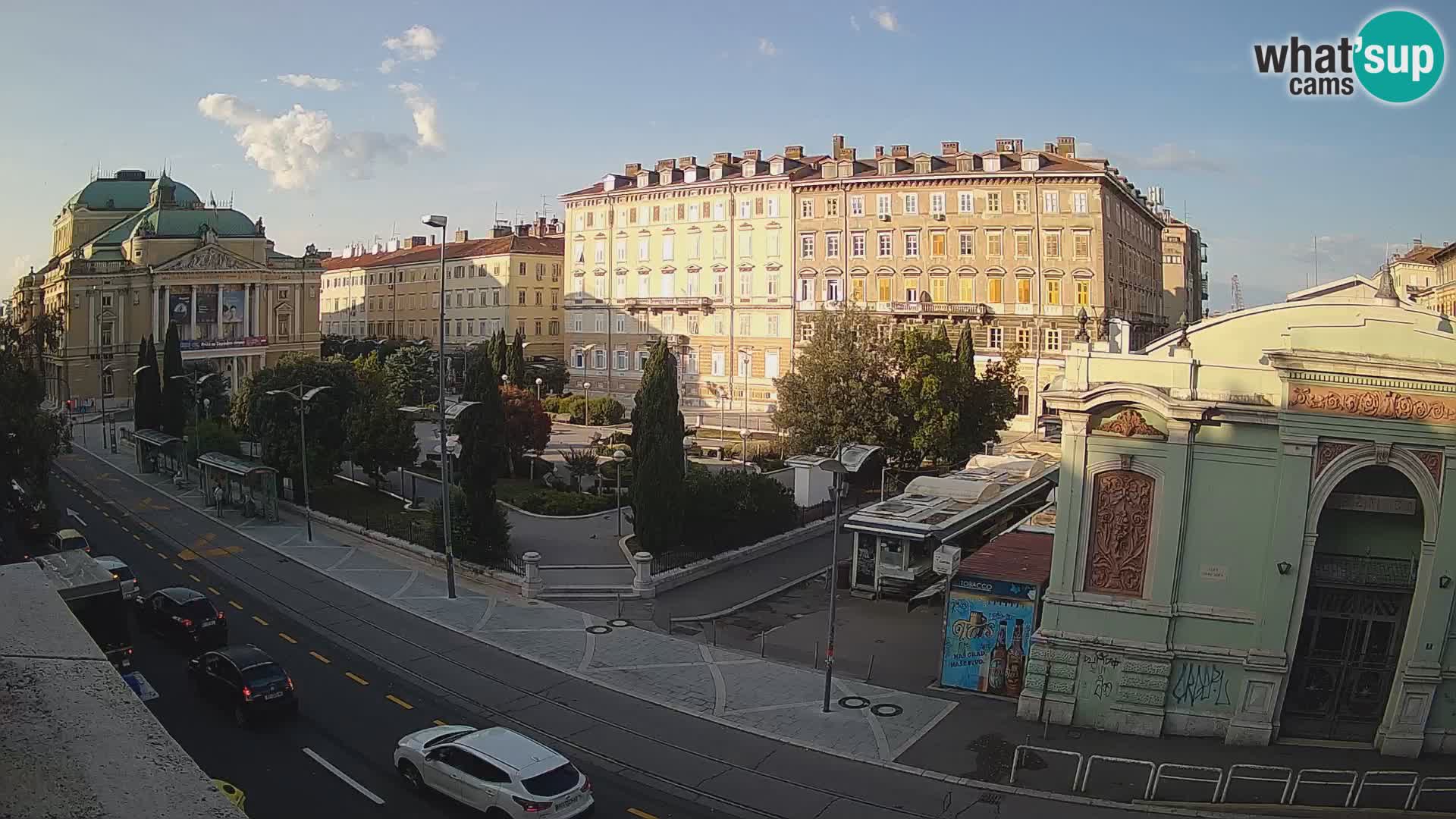 Webcam Rijeka – Park and  Croatian National Theatre Ivan pl. Zajc
