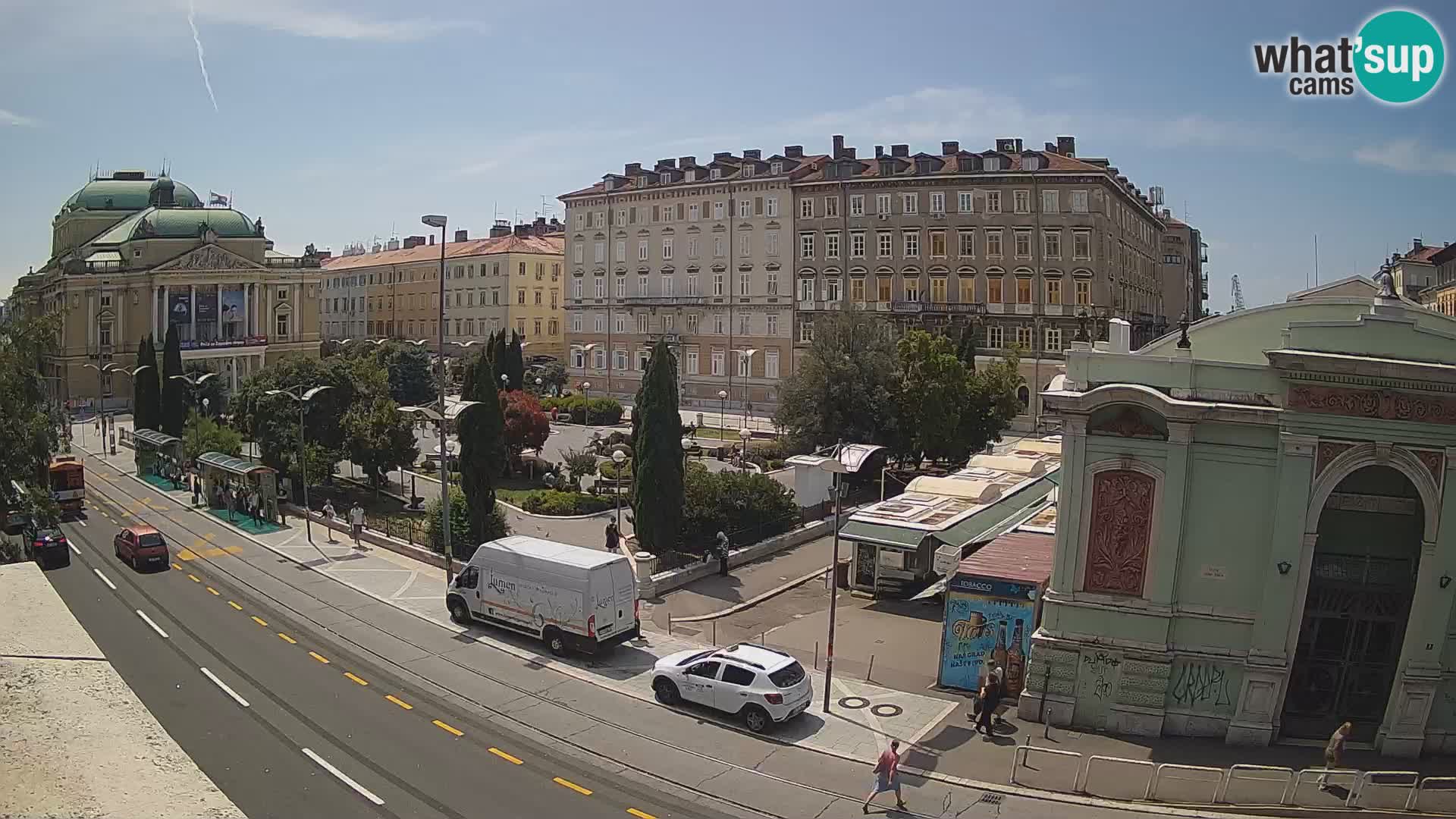 Webcam Rijeka – Parque i Teatro Nacional Croato Ivan pl. Zajc