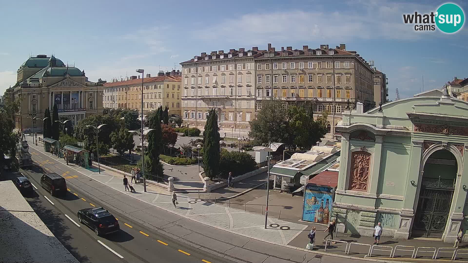 Webcam Rijeka – Parque i Teatro Nacional Croato Ivan pl. Zajc