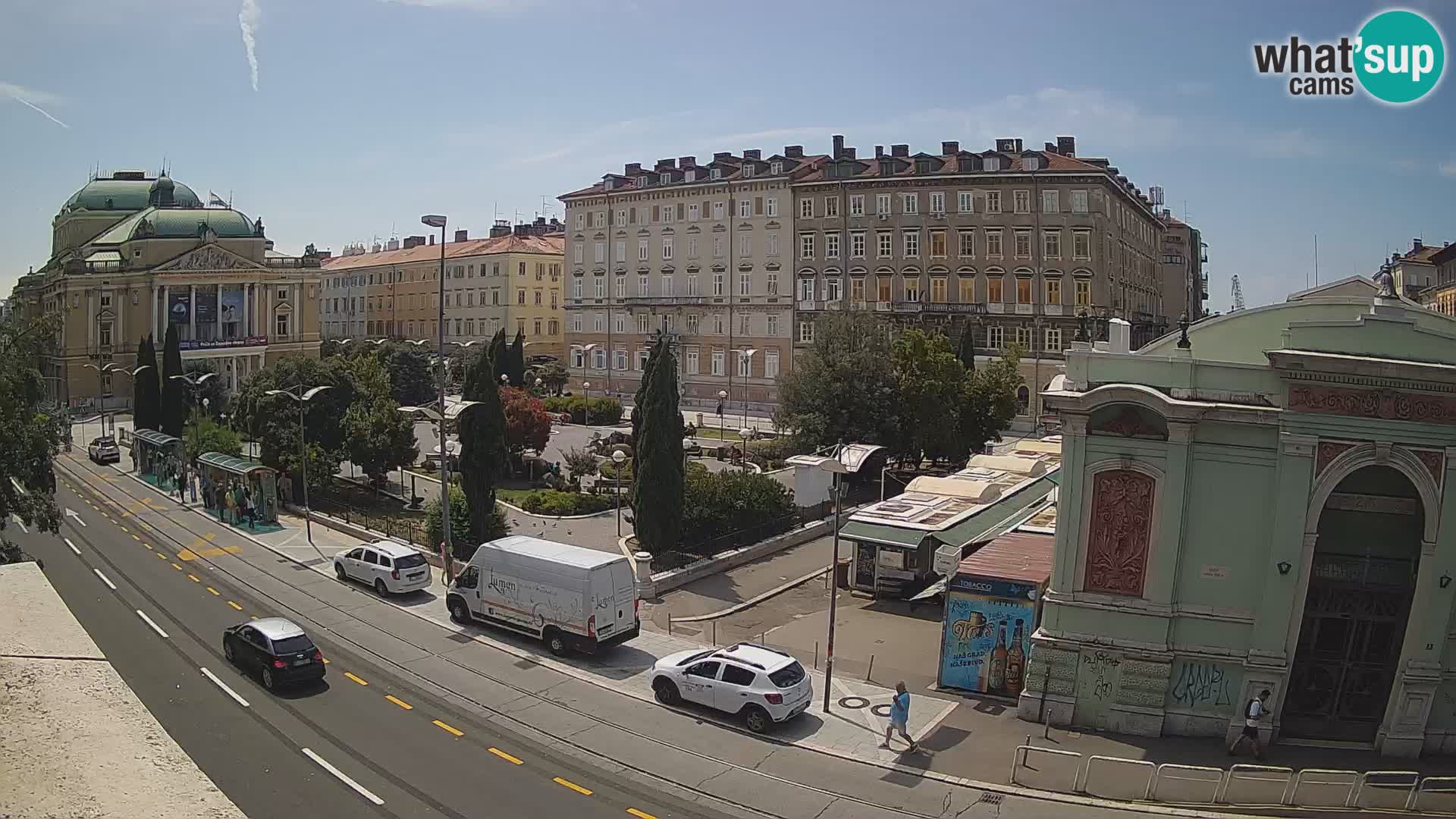Webcam Rijeka – Parque i Teatro Nacional Croato Ivan pl. Zajc