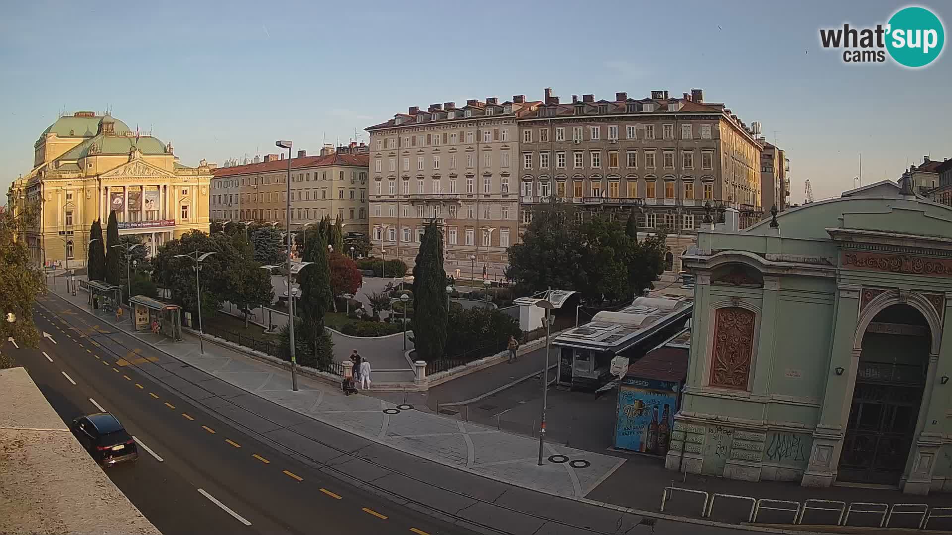 Webcam Rijeka – Park and  Croatian National Theatre Ivan pl. Zajc