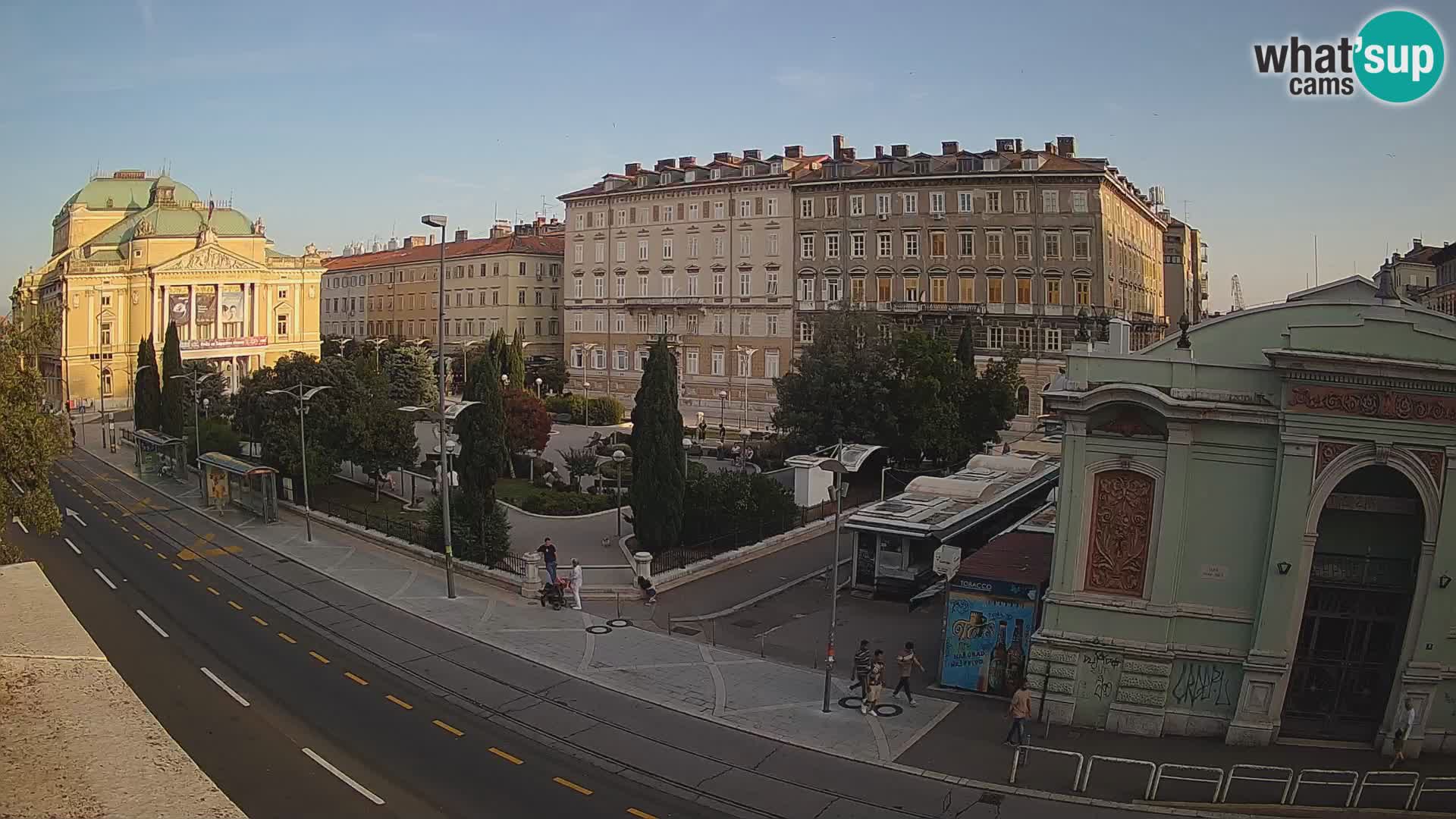 Webcam Rijeka – Parque i Teatro Nacional Croato Ivan pl. Zajc