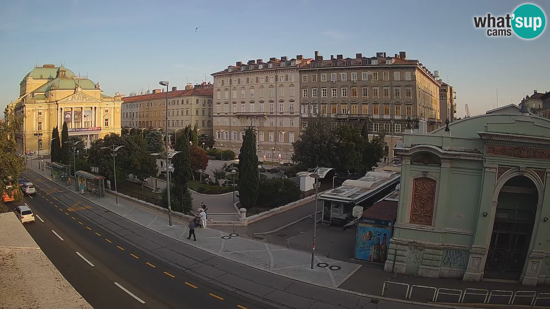 Webcam Rijeka – Park and  Croatian National Theatre Ivan pl. Zajc